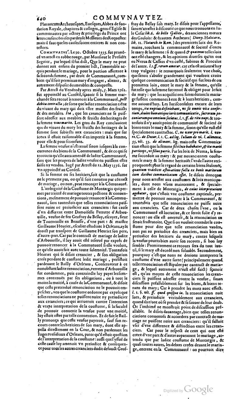 1629 - Veuve Nicolas Buon - Trésor du droit français (29620 T. 1) - BM Lyon