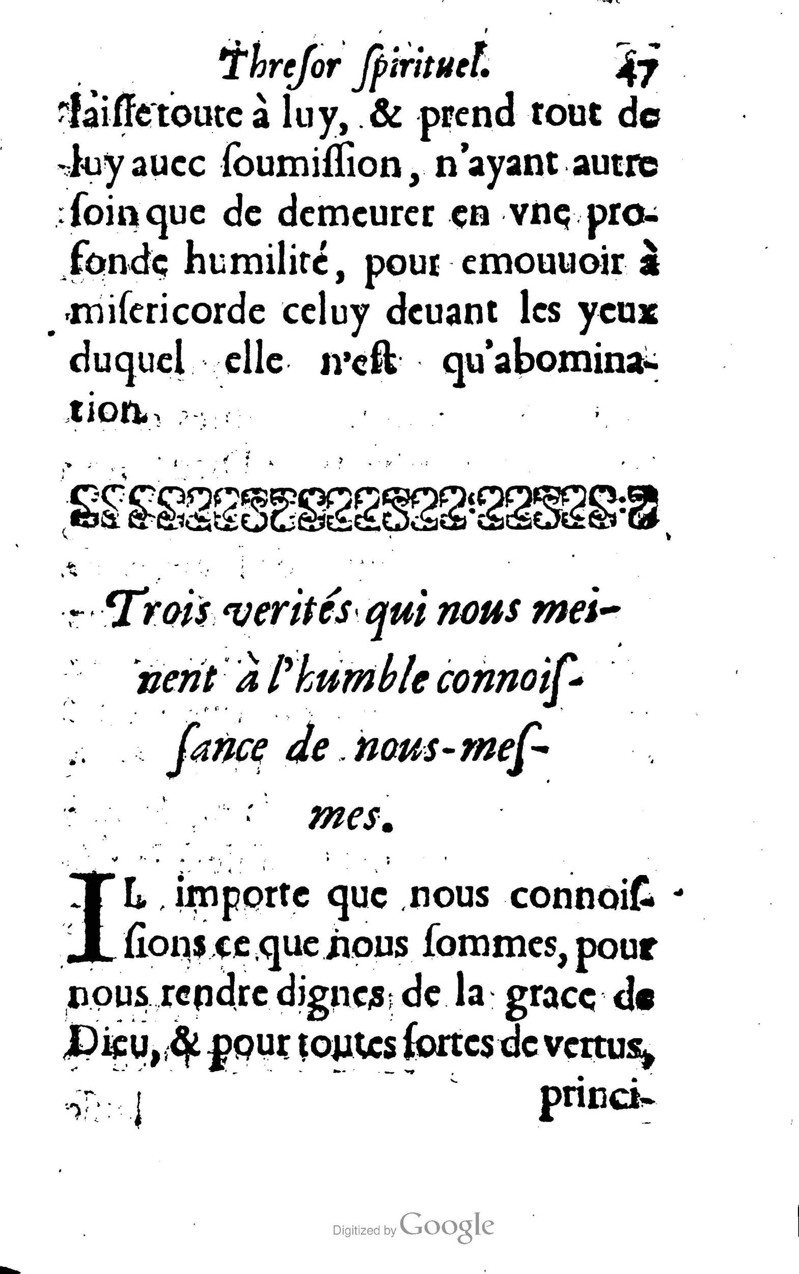 1633 - François Waudré - Trésor spirituel contenant les excellences du christianisme - BM Lyon