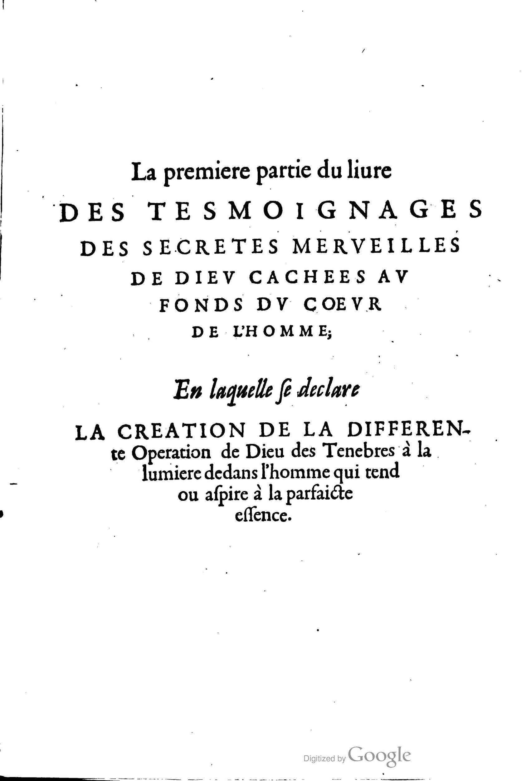 1581c. - Christophe Plantin - Le Livre des témoignages du Trésor caché au champ - Amsterdam 1581c. - Christophe Plantin - Le Livre des témoignages du Trésor caché au champ - Amsterdam
