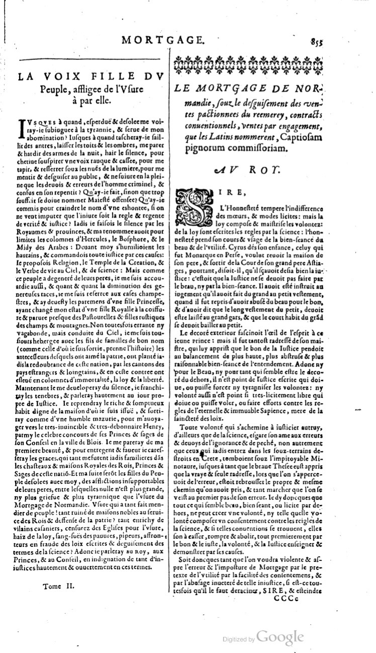 1629 - Veuve Nicolas Buon - Trésor du droit français (21754 T. 2) - BM Lyon
