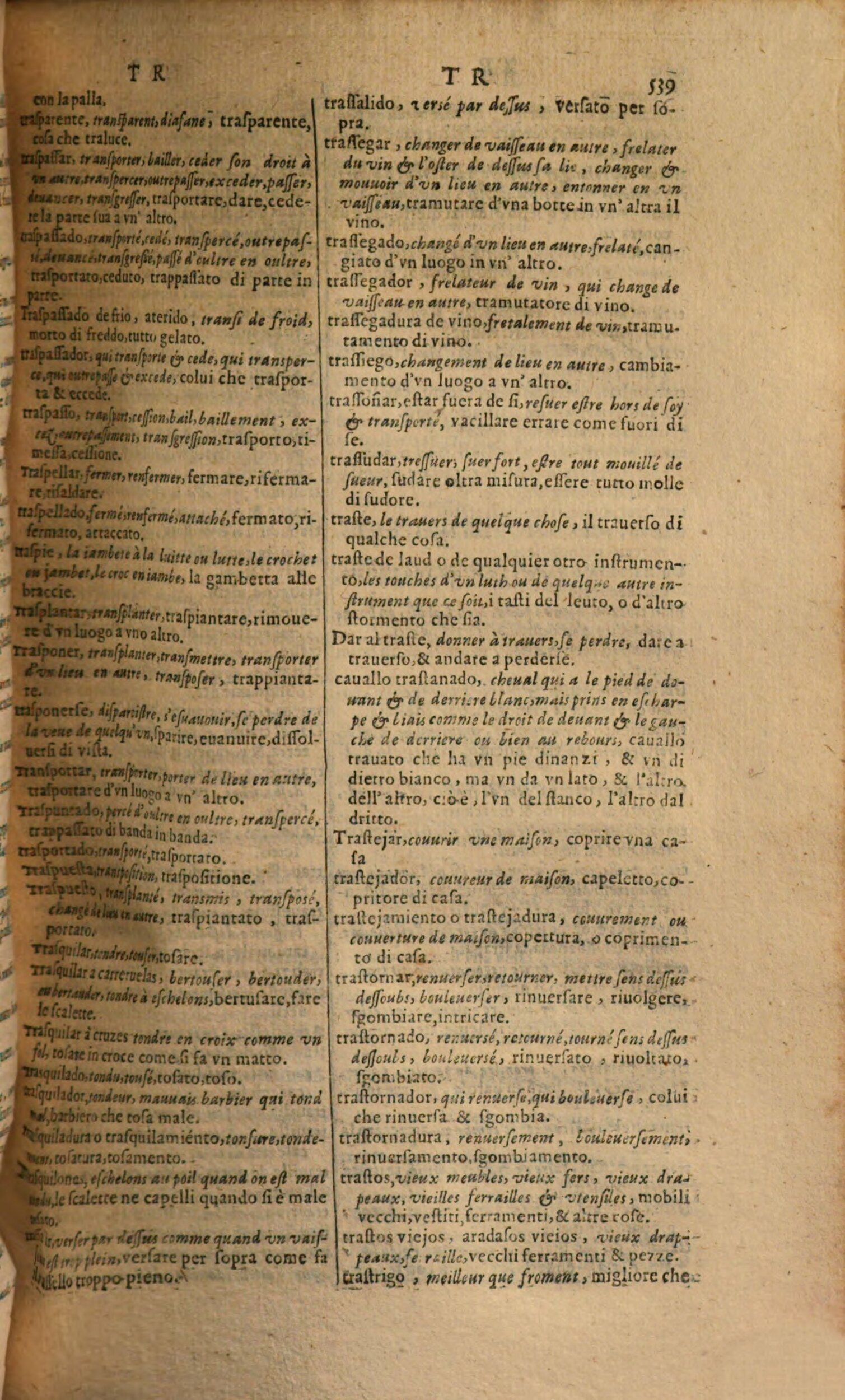 1617 - Samuel Crespin - Trésor des trois langues espagnole, française et italienne (Première partie) - Regensburg