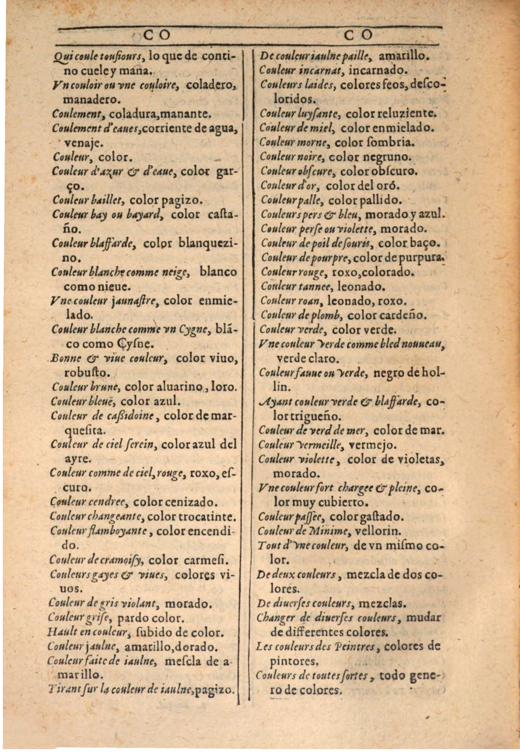 1607 - Marc Orry - Trésor des deux langues espagnole et française (Seconde partie) - BSB Munich