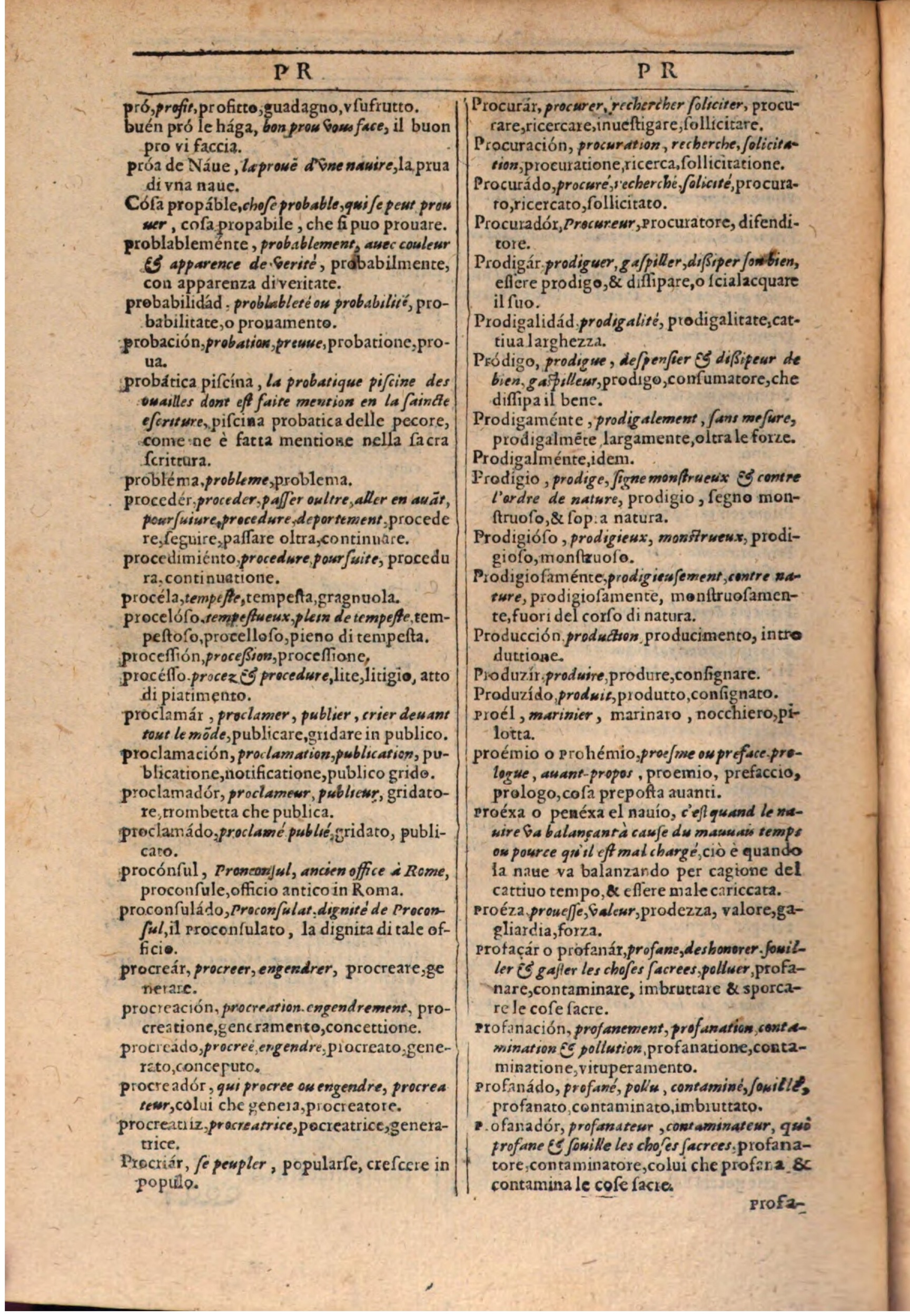 1609 - Philippe Albert et Alexandre Pernet - Trésor des trois langues française, italienne et espagnole (Première partie) - BSB Munich 1609 - Philippe Albert et Alexandre Pernet - Trésor des trois langues française, italienne et espagnole (Première partie) - BSB Munich
