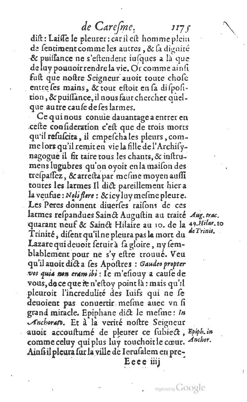 1607 - Nicolas Du Fossé - Trésor quadragésimal - T 01 - BM Lyon