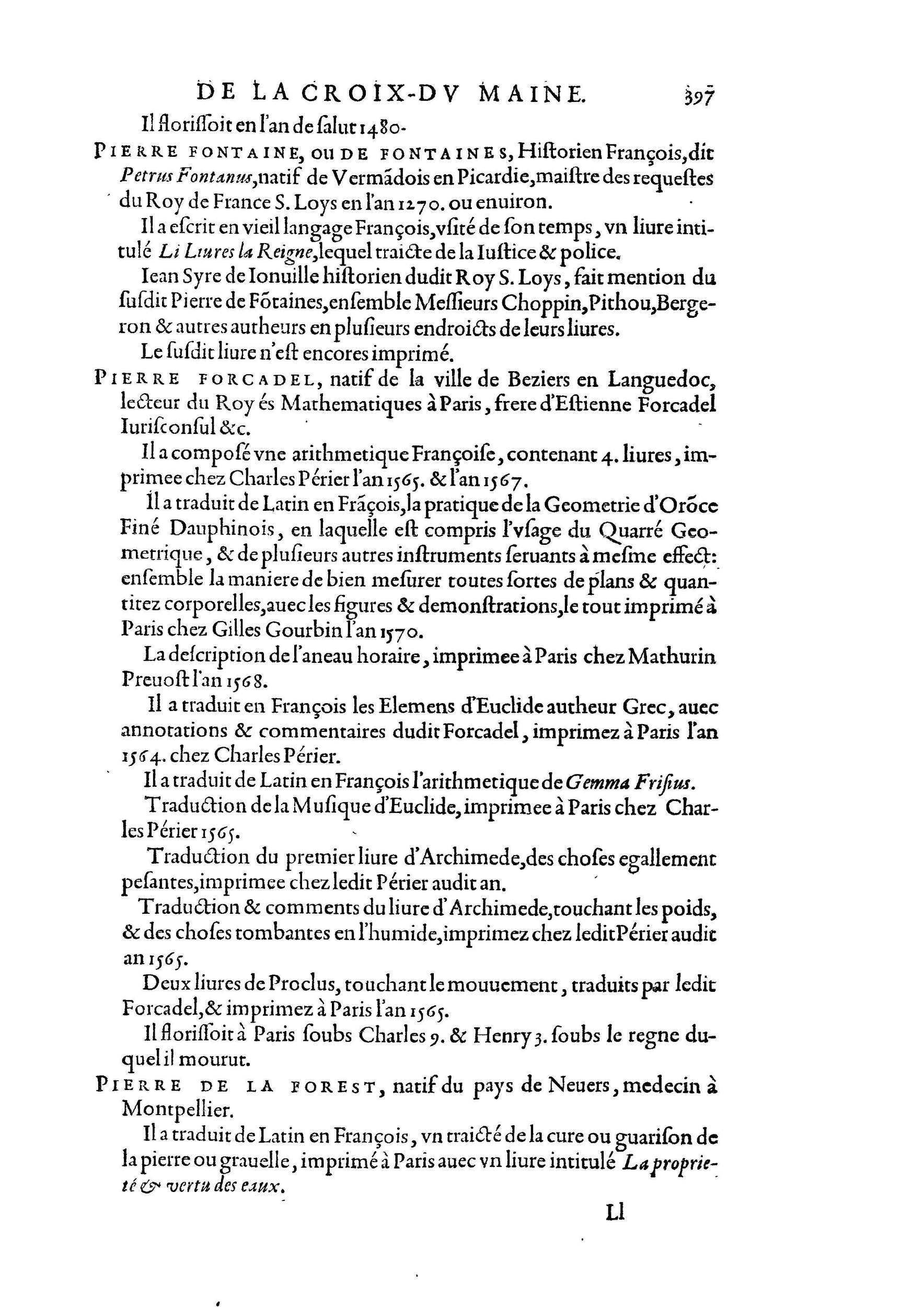 1584 - Abel L&#039;Angelier - Bibliothèques françaises - BnF