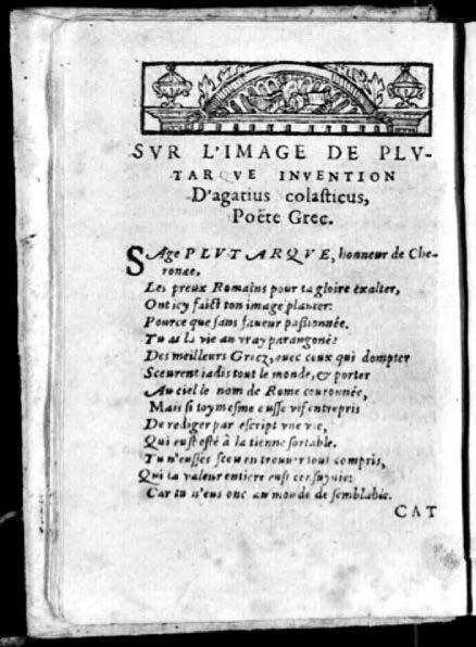 1574 - Benoît Rigaud - Trésor des vies de Plutarque - Avignon