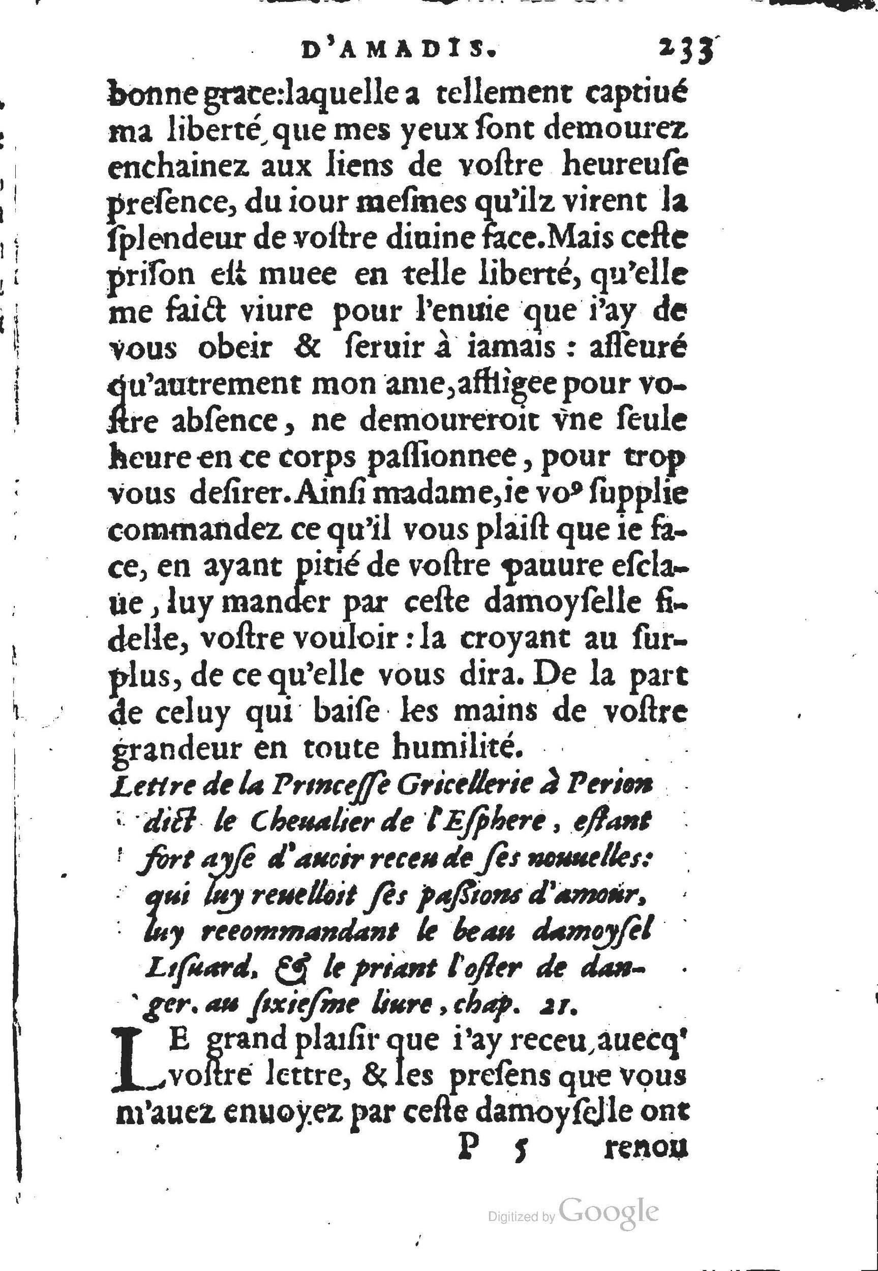 1560 - Jean d’Ogerolles et Gabriel Cotier Lyon - Trésor des Amadis - BSB Munich