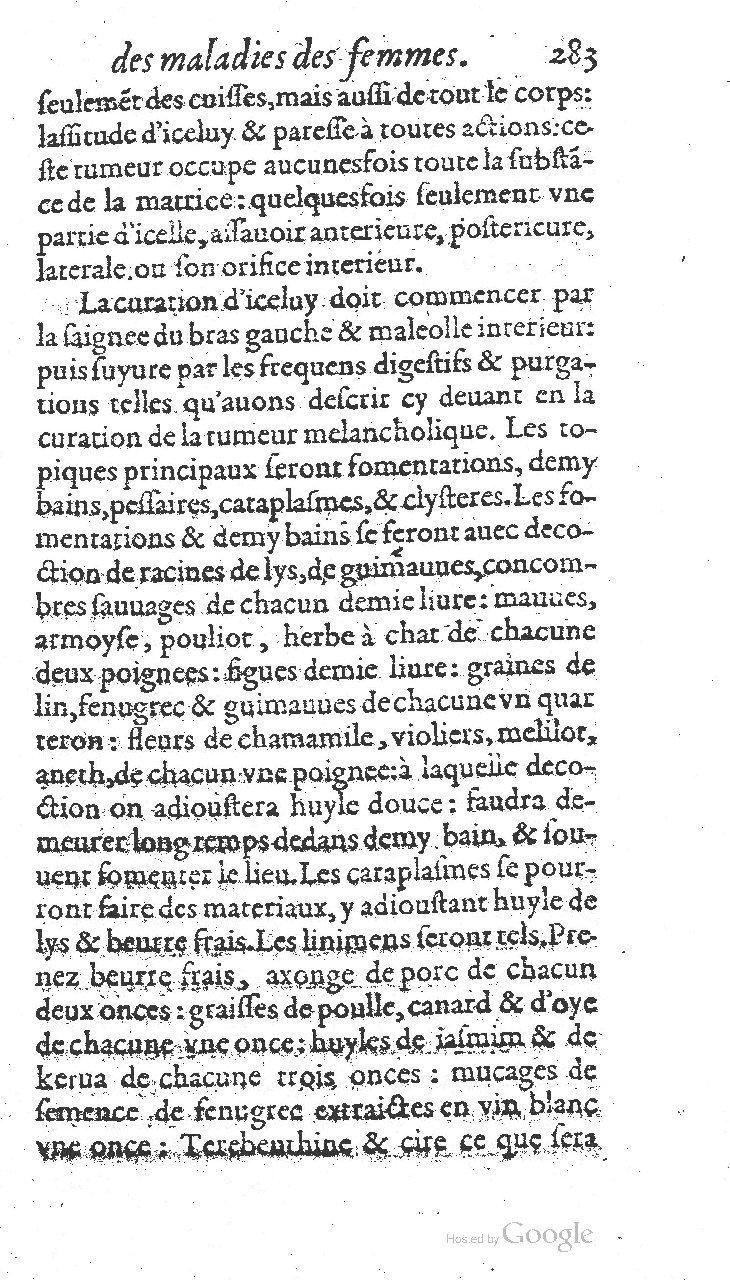 1585 - Jacques du Puis - Trésor des remèdes secrets pour les maladies des femmes - BnF