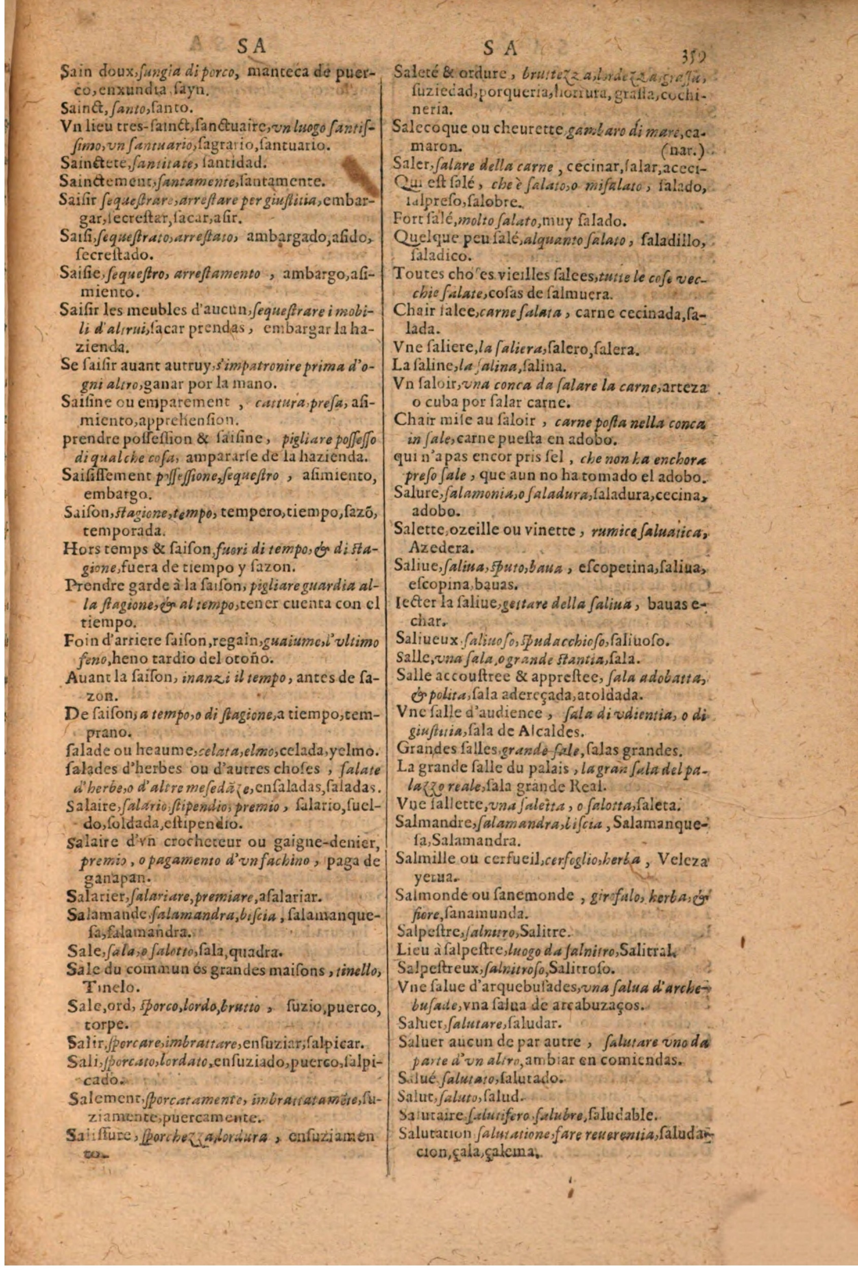 1616 - Pierre de la Rovière - Trésor des trois langues (Seconde partie) - BSB Munich