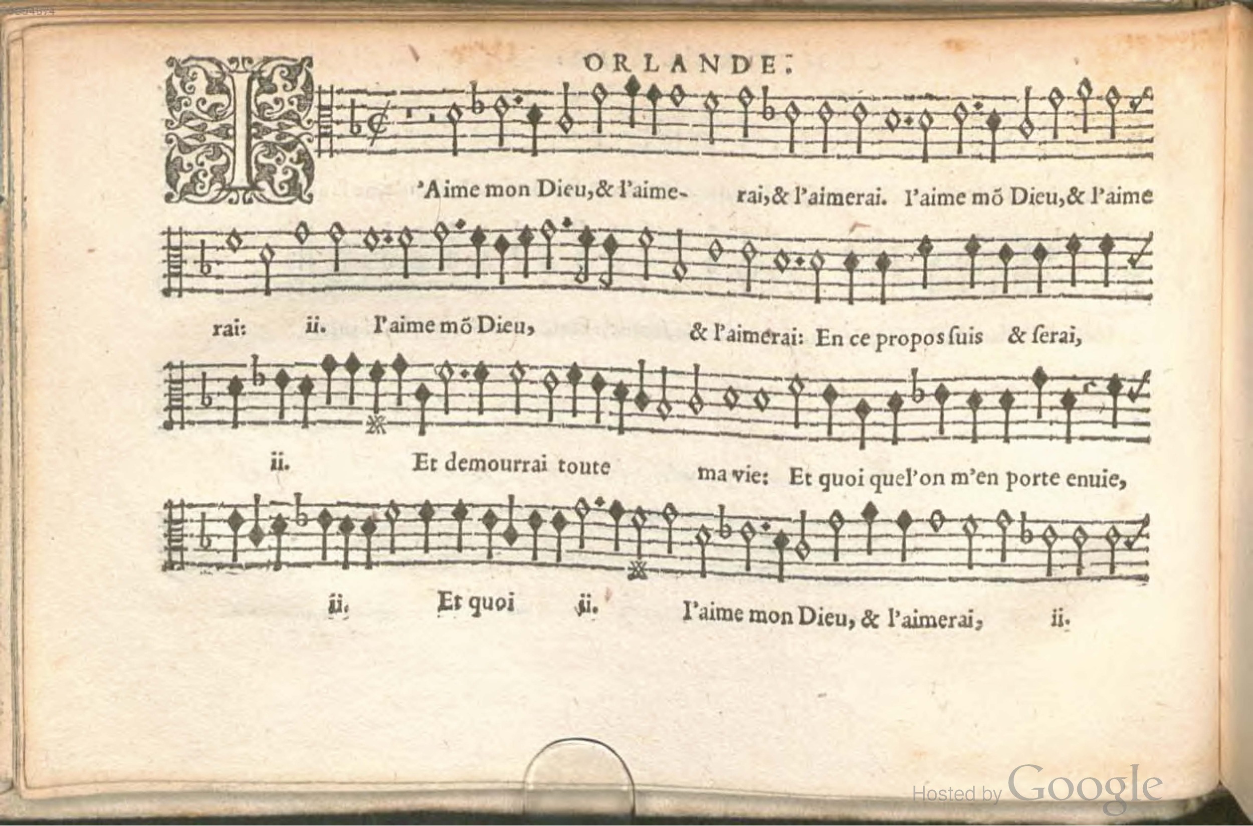 1576 - [Pierre de Saint-André] - Trésor de musique d’Orlande de Lassus Contratenor - BSB Munich