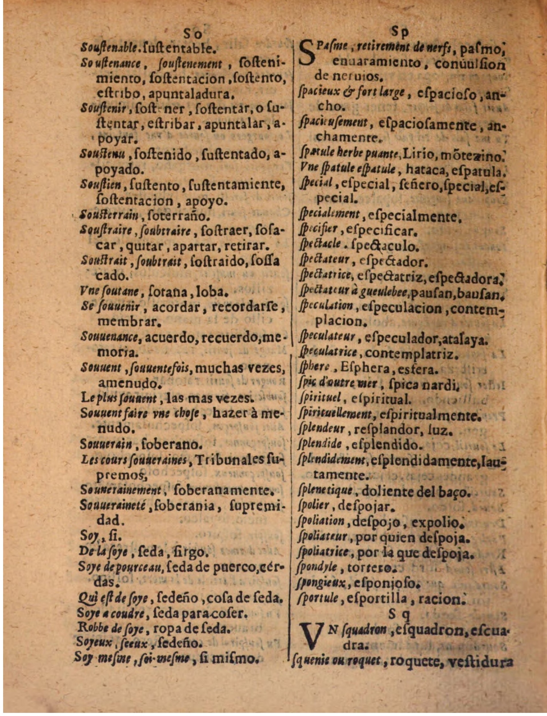 1624 - Hubert Antoine - Trésor des deux langues espagnole et française (Seconde partie) - BSB Munich