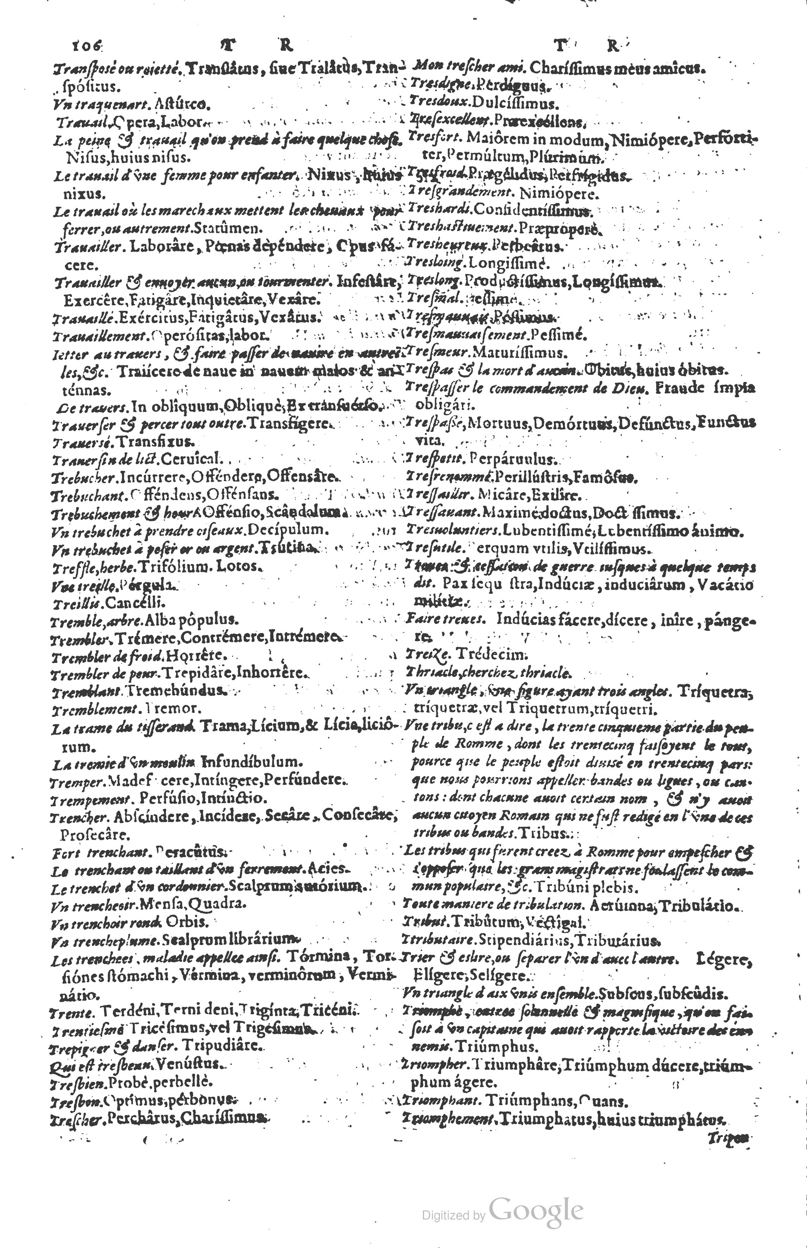 1578 - Louis Cloquemin - Trésor des mots et traits français - BSB Munich