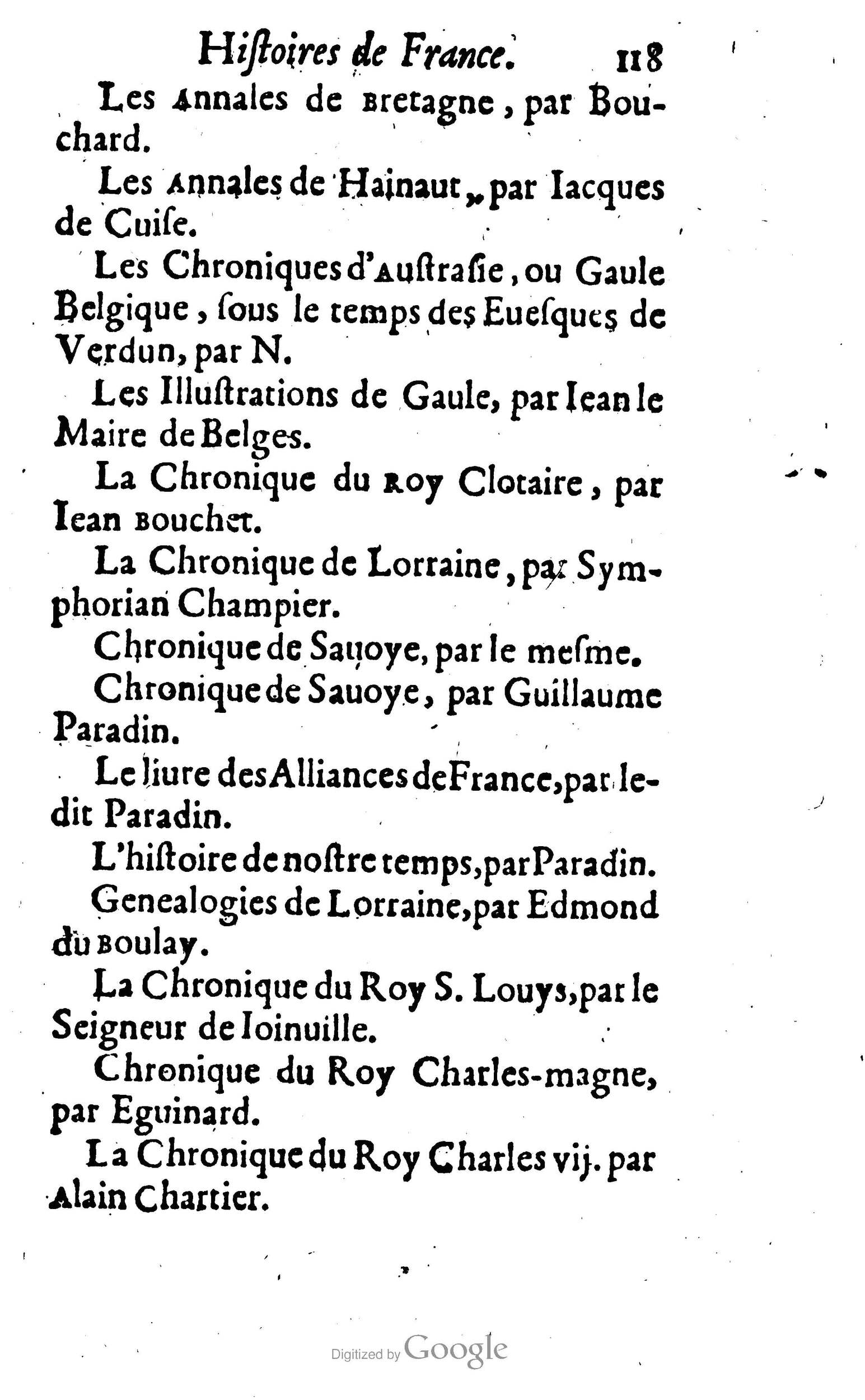 1638 - Jean Corrozet - Trésor des histoires de France - BM Lyon