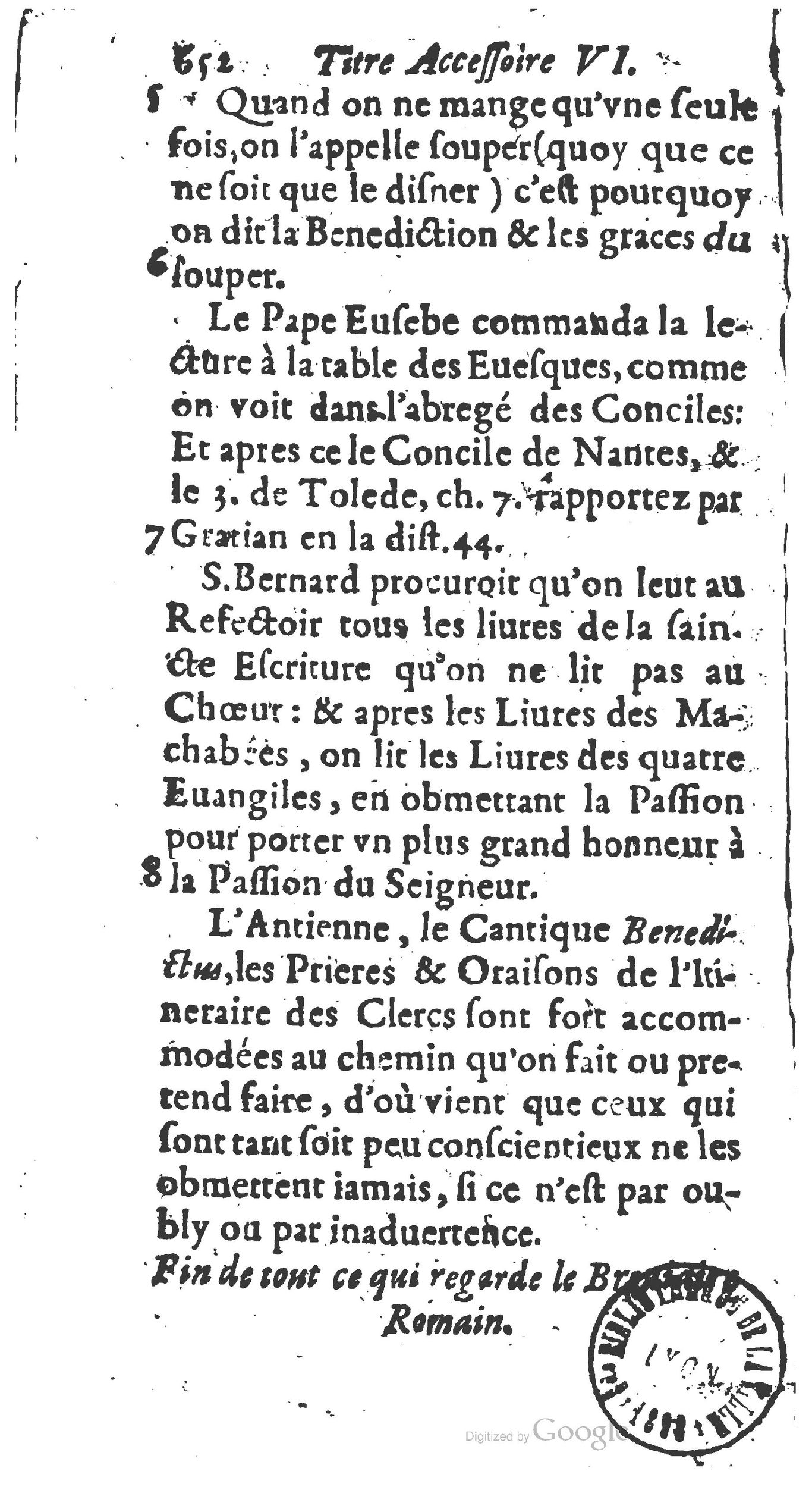 1651 - Jean Guillermet - Abrégé du trésor des cérémonies ecclésiastiques - BM Lyon