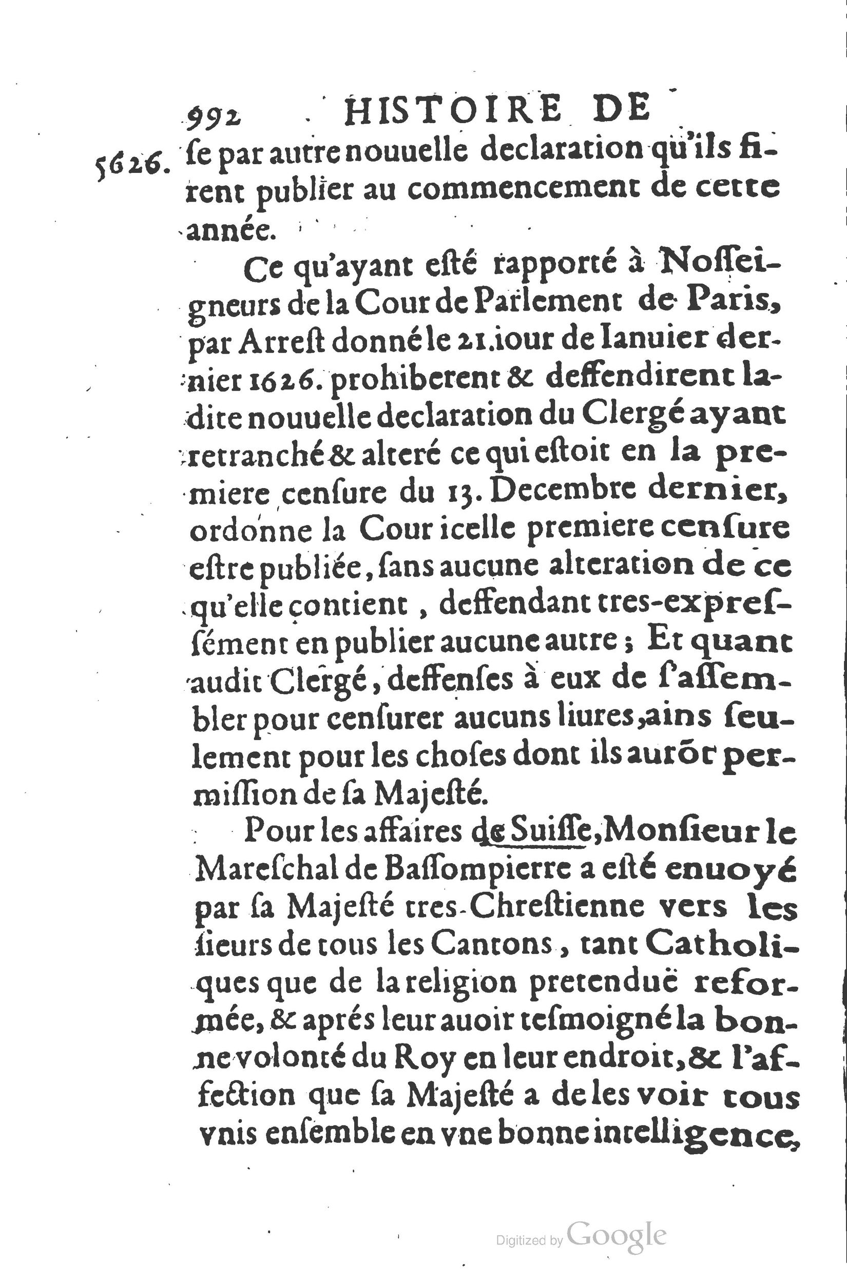 1626 - Joseph Bouillerot - Trésor de l’histoire générale de notre temps - BSB Munich