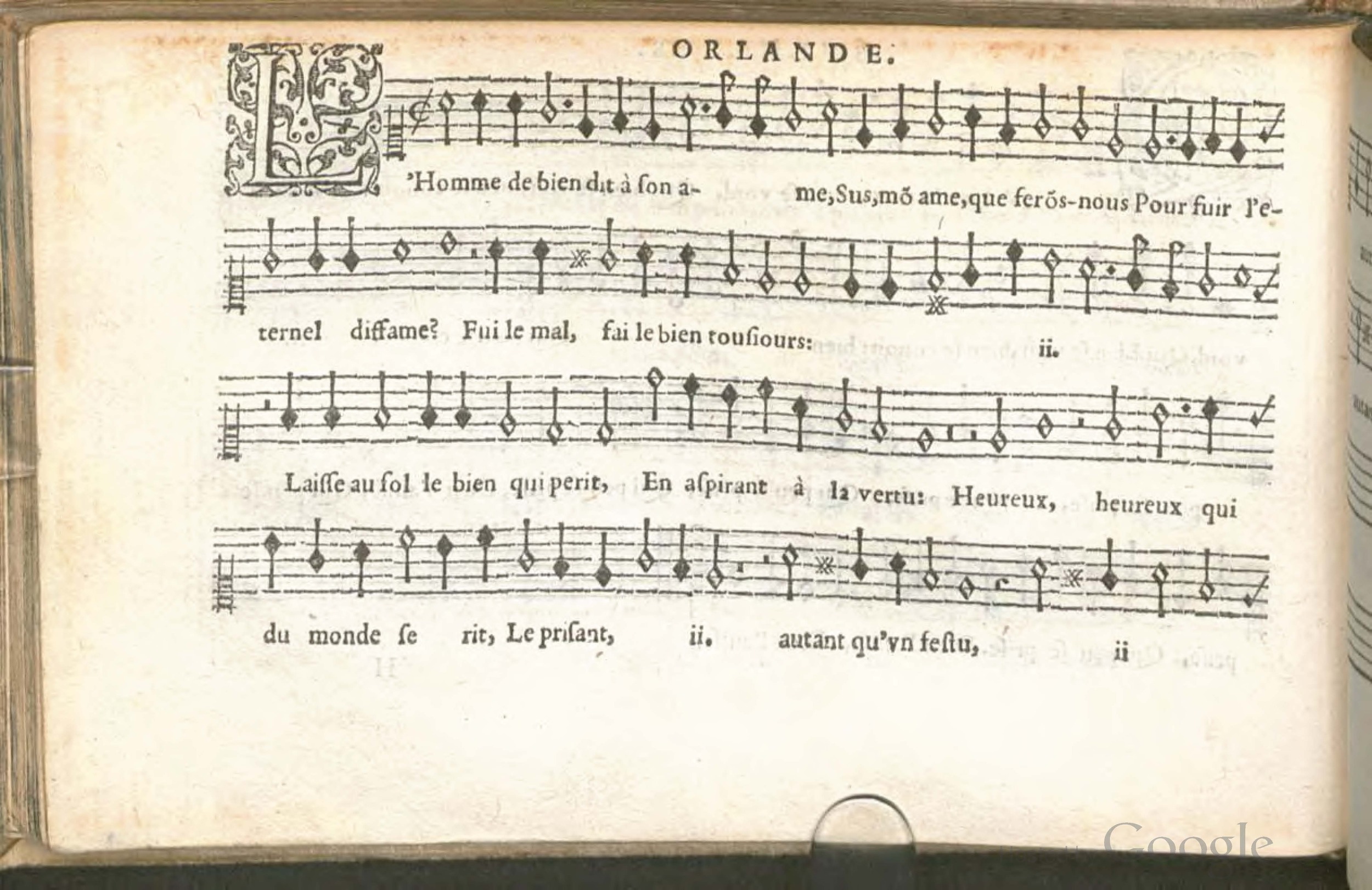 1576 - [Pierre de Saint-André] - Trésor de musique d’Orlande de Lassus Superius - BSB Munich