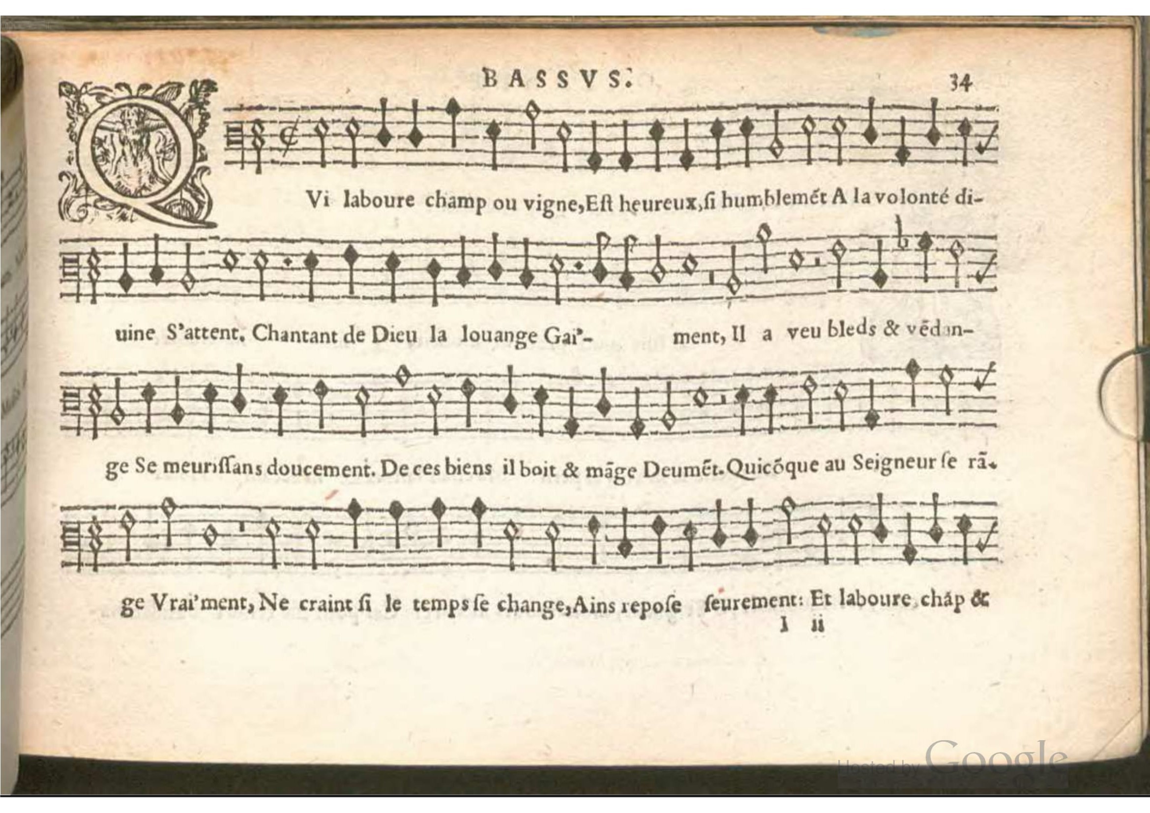 1576 - [Pierre de Saint-André] - Trésor de musique d’Orlande de Lassus Bassus - BSB Munich