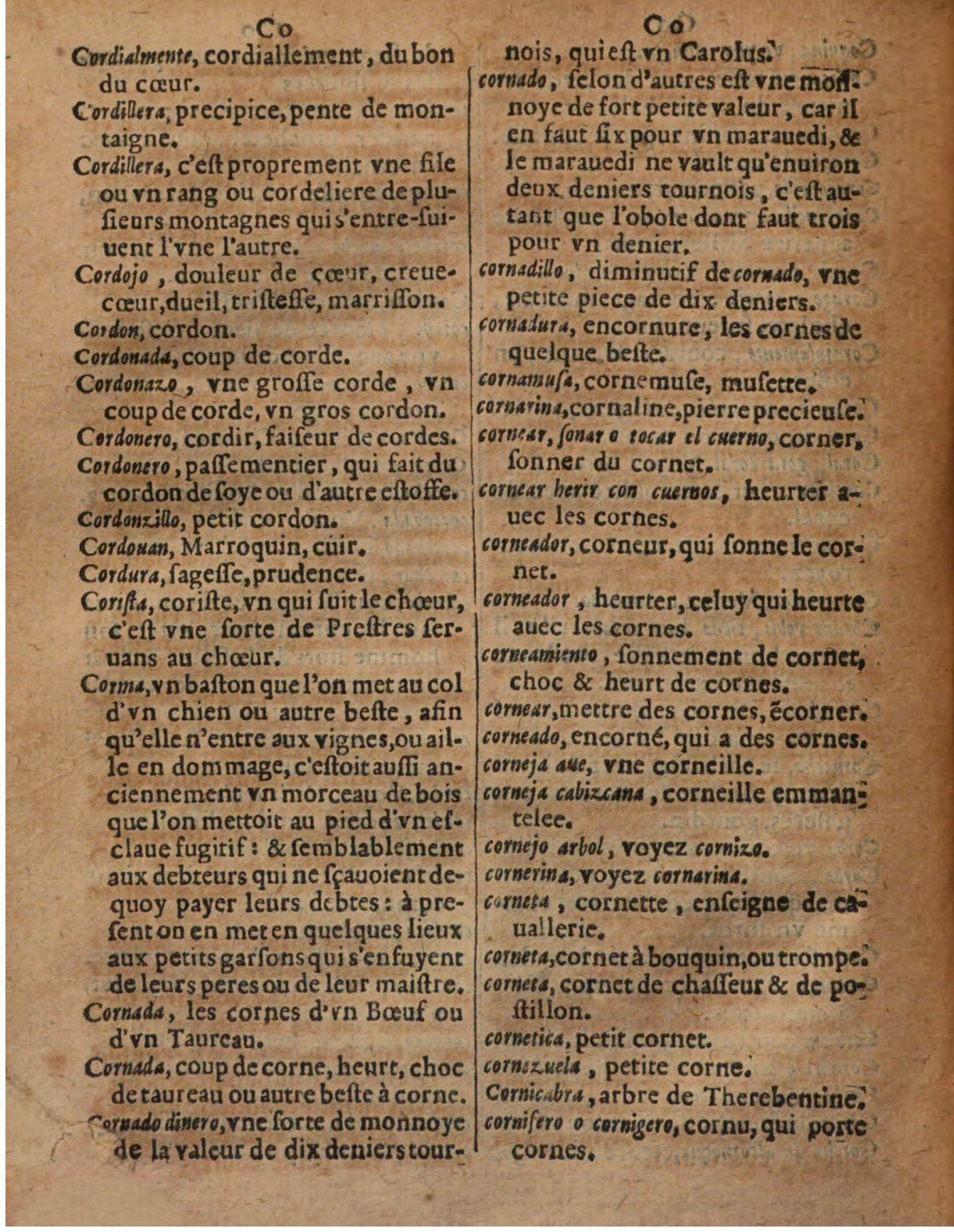 1625 - Hubert Antoine - Trésor des deux langues espagnole et française - Augsbourg