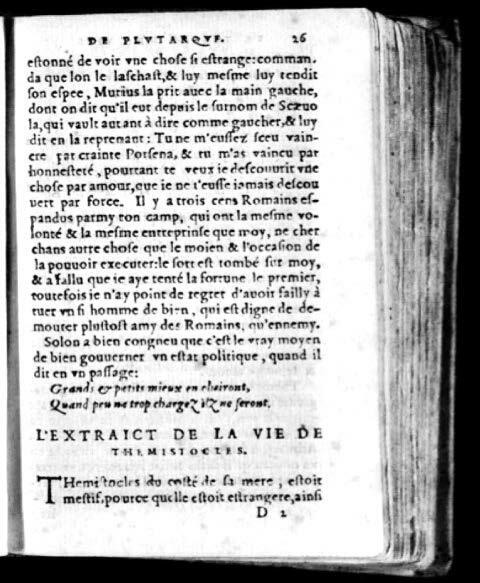 1574 - Benoît Rigaud - Trésor des vies de Plutarque - Avignon