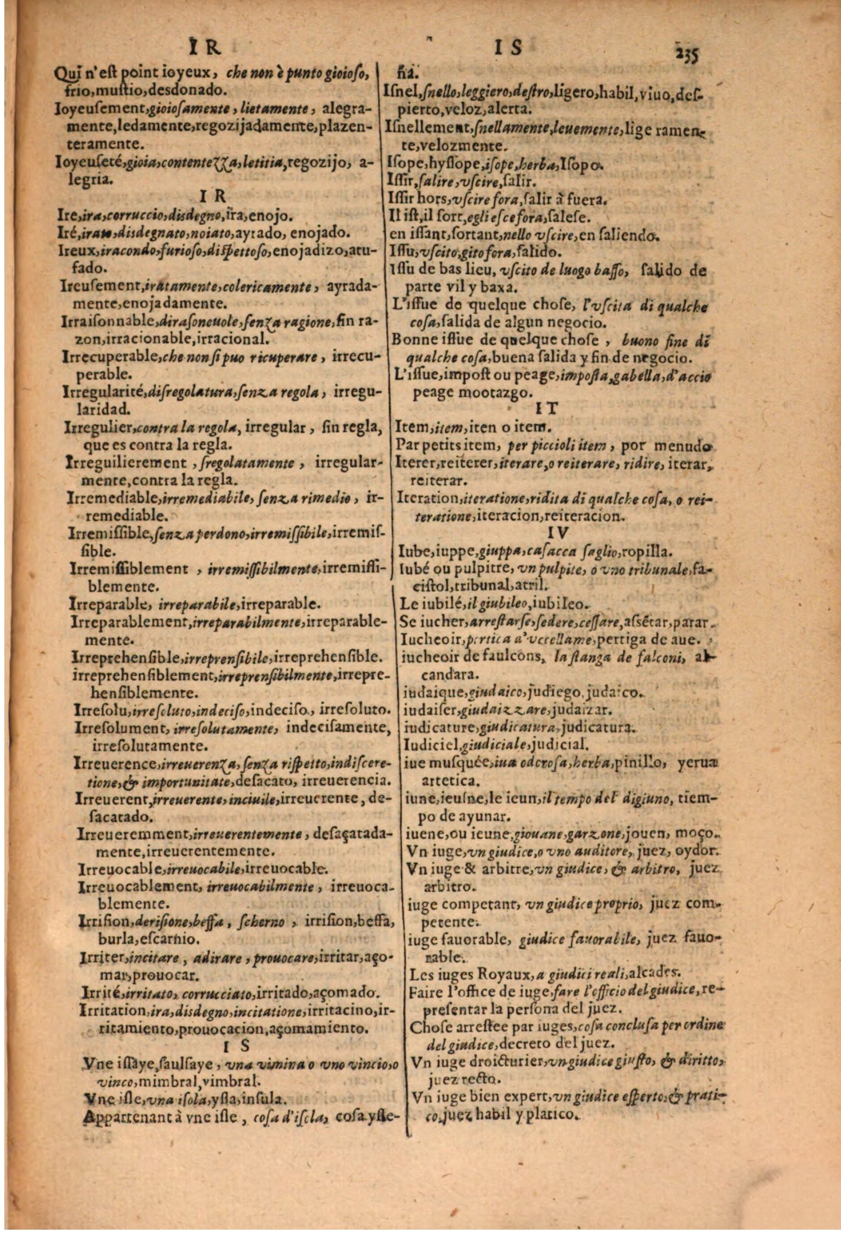1616 - Pierre de la Rovière - Trésor des trois langues (Seconde partie) - BSB Munich