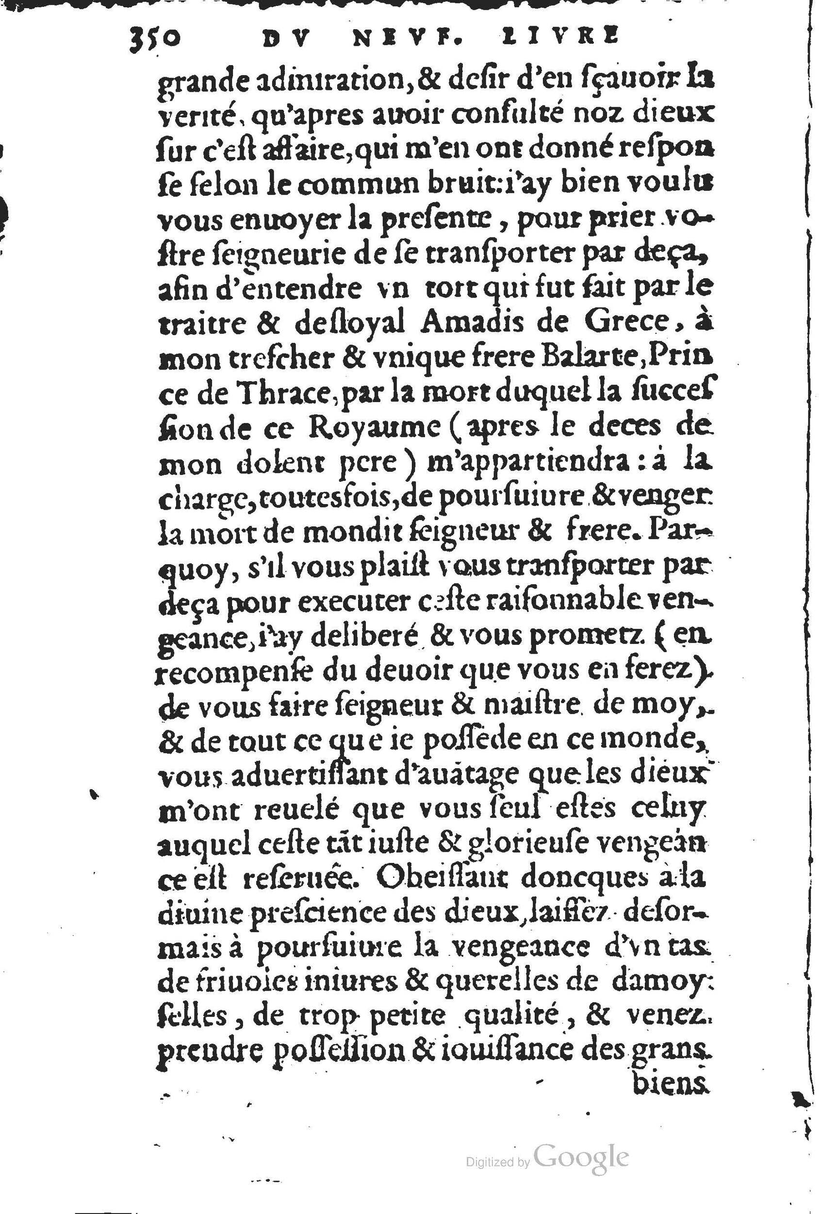 1560 - Jean d’Ogerolles et Gabriel Cotier Lyon - Trésor des Amadis - BSB Munich