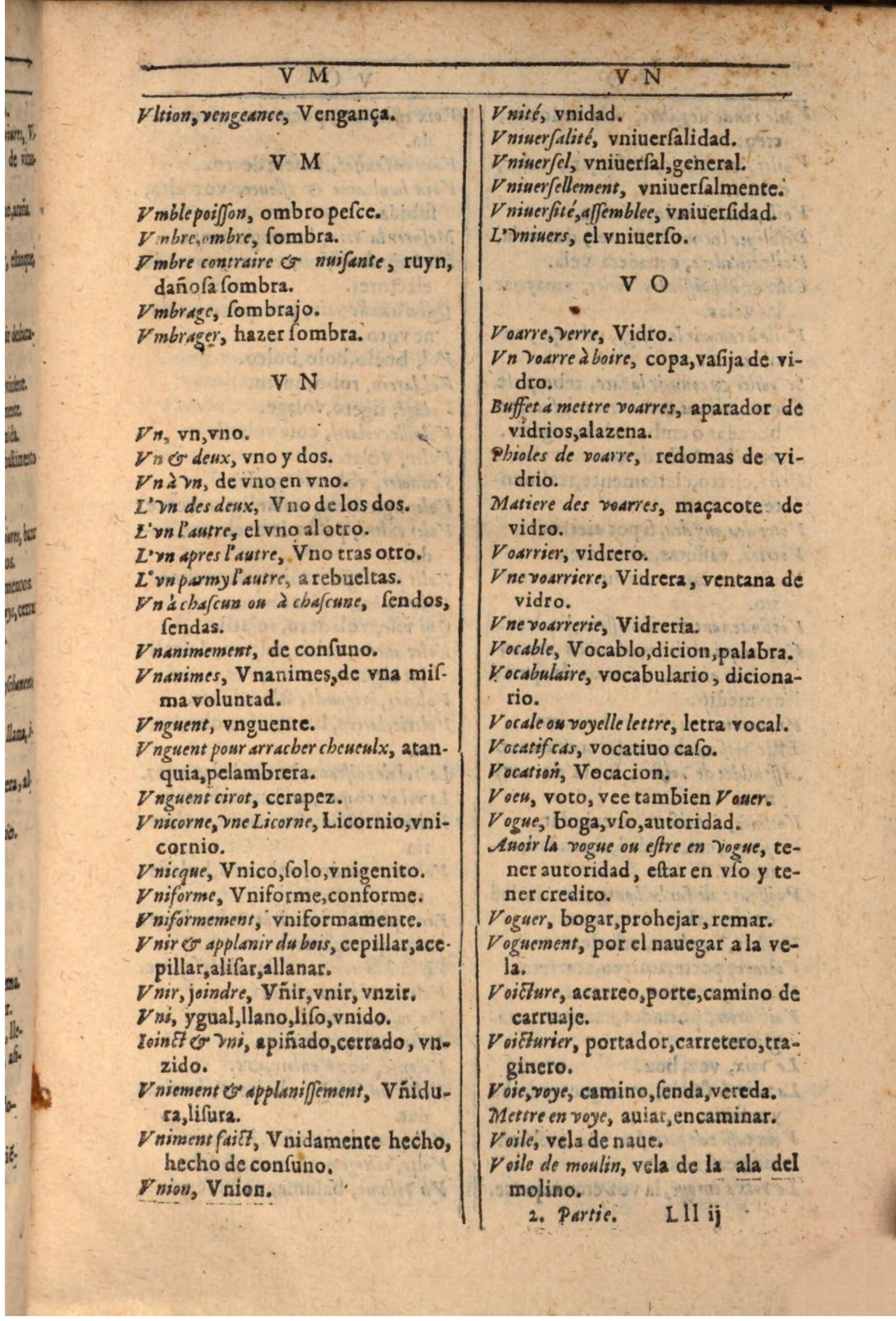 1607 - Marc Orry - Trésor des deux langues espagnole et française (Seconde partie) - BSB Munich