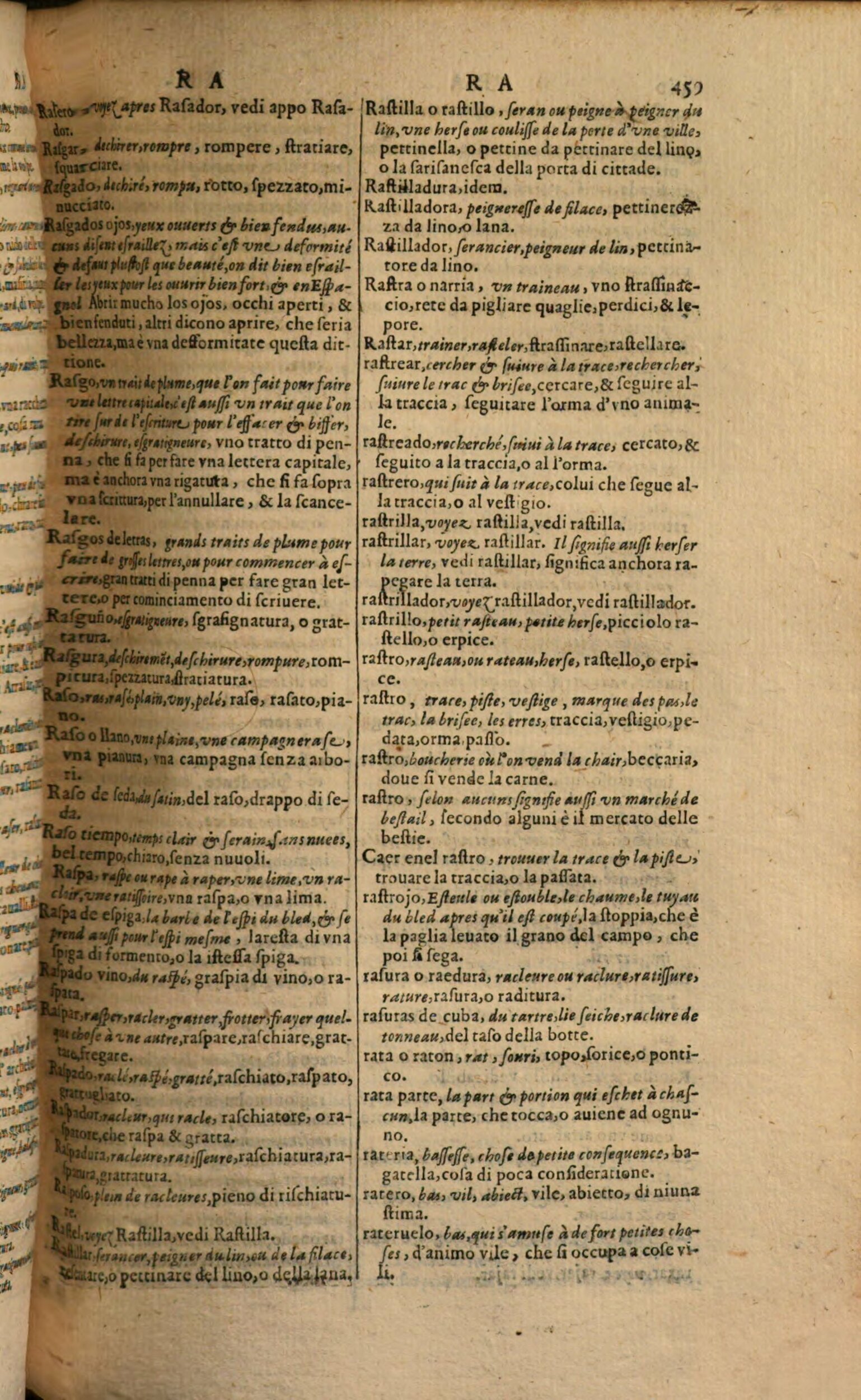 1617 - Samuel Crespin - Trésor des trois langues espagnole, française et italienne (Première partie) - Regensburg