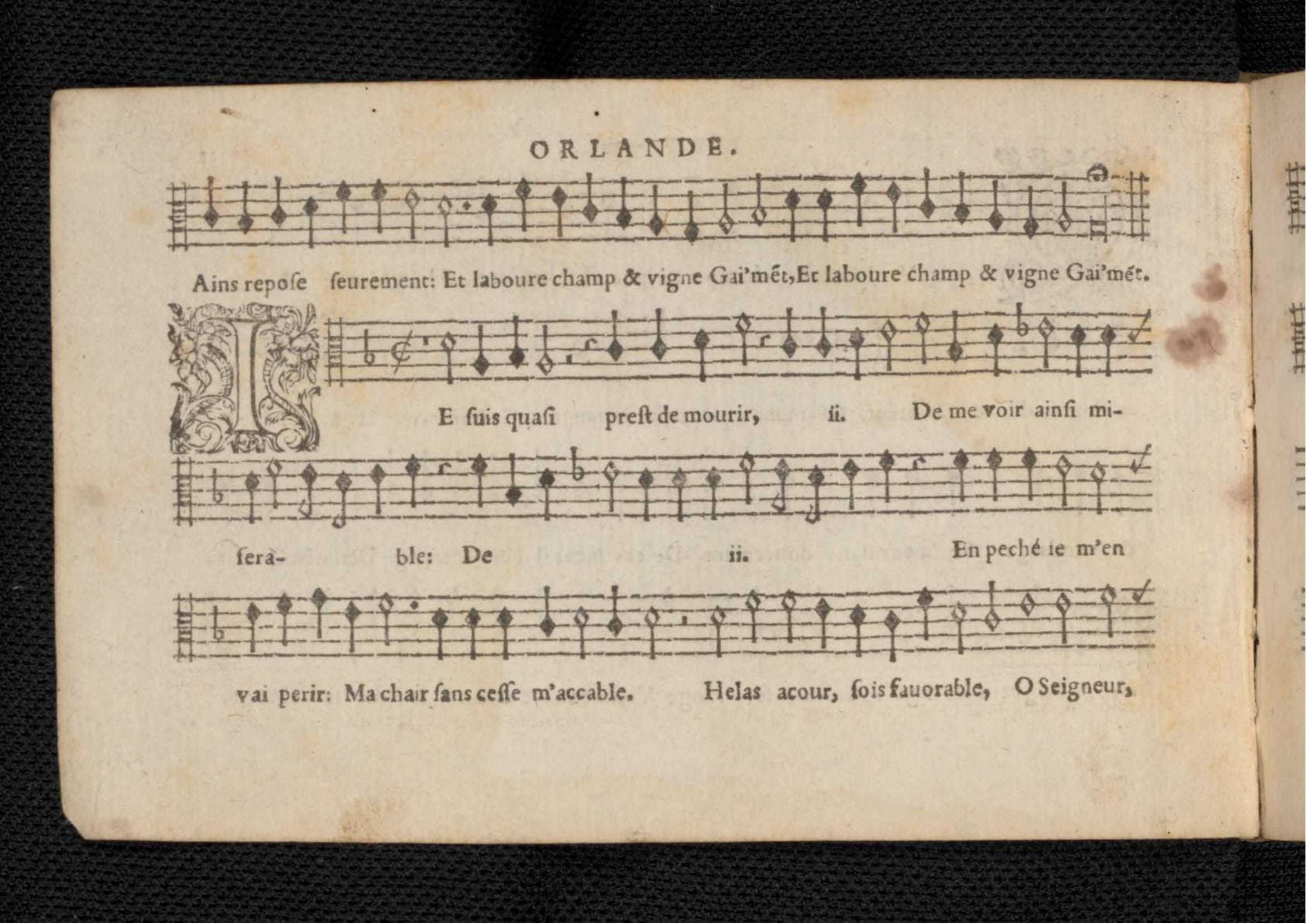 1576 - [Pierre de Saint-André] - Trésor de musique d’Orlande de Lassus Tenor - KBR Bruxelles