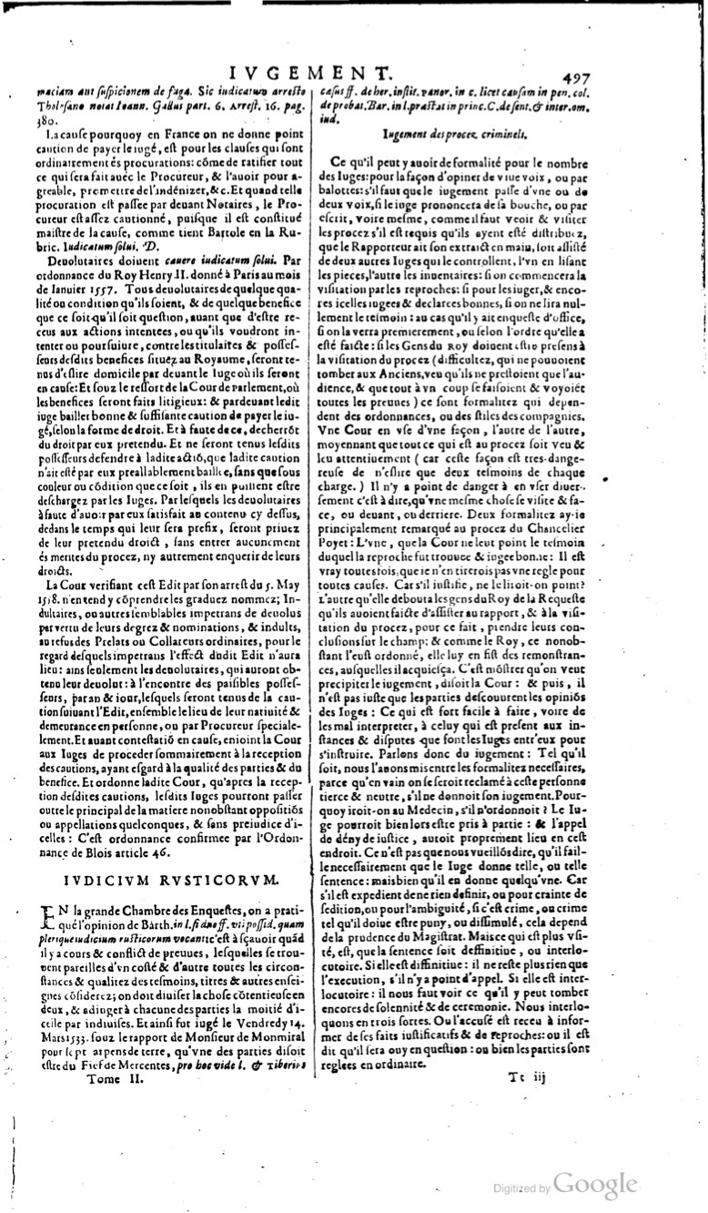 1629 - Veuve Nicolas Buon - Trésor du droit français (29620 T. 2) - BM Lyon