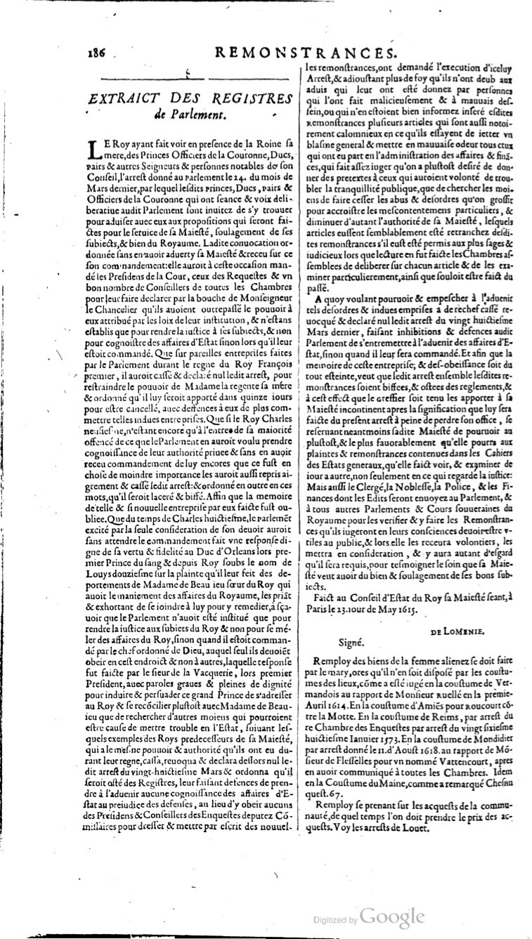 1629 - Veuve Nicolas Buon - Trésor du droit français (21754 T. 3) - BM Lyon