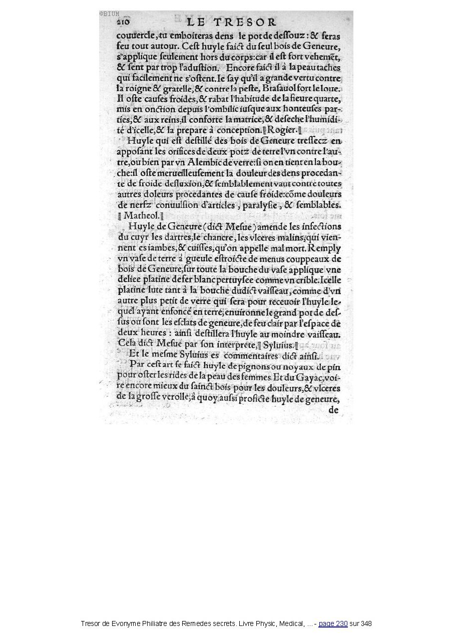 1555 - Balthazar Arnoullet - Trésor d’Évonyme Philiatre - Université Paris Cité