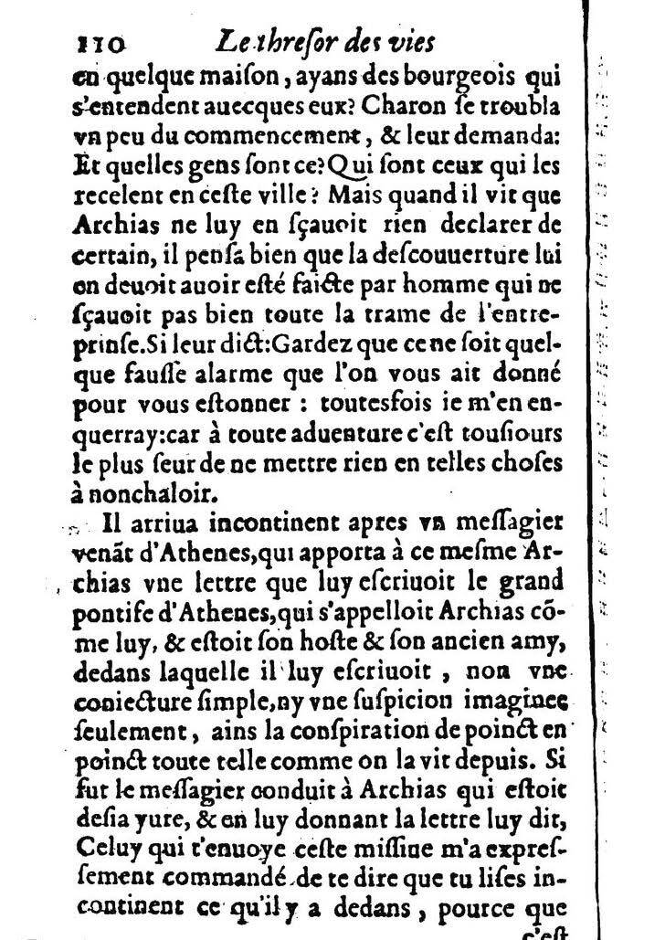 1611 - Pierre Rigaud - Trésor des vies de Plutarque - BM Lyon