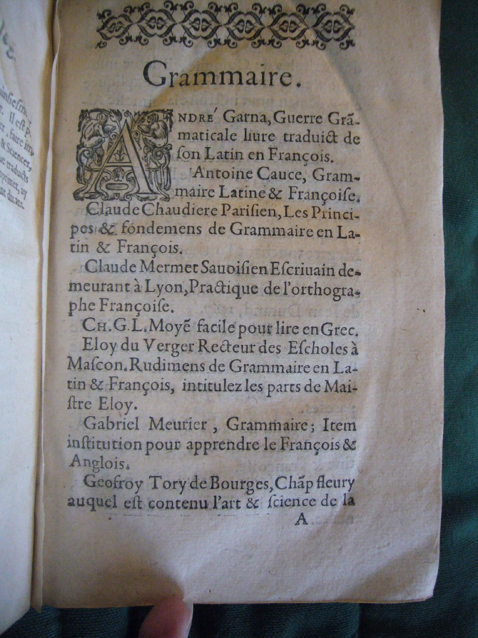 1602 - François Jacquin - Trésor des bons esprits français - BnF Arsenal
