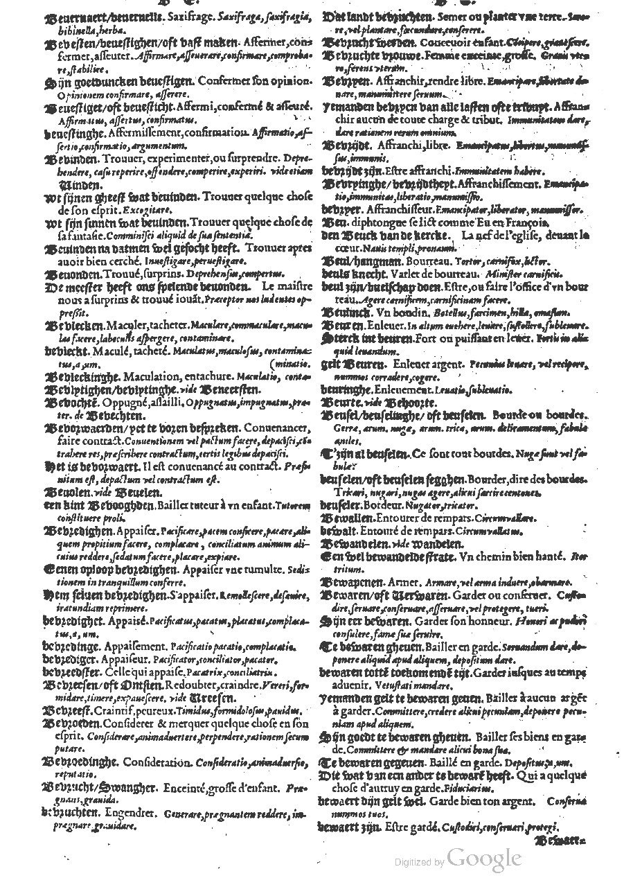 1573 - Christophe Plantin - Trésor du langage bas-allemand - BM Lyon 1573 - Christophe Plantin - Trésor du langage bas-allemand - BM Lyon
