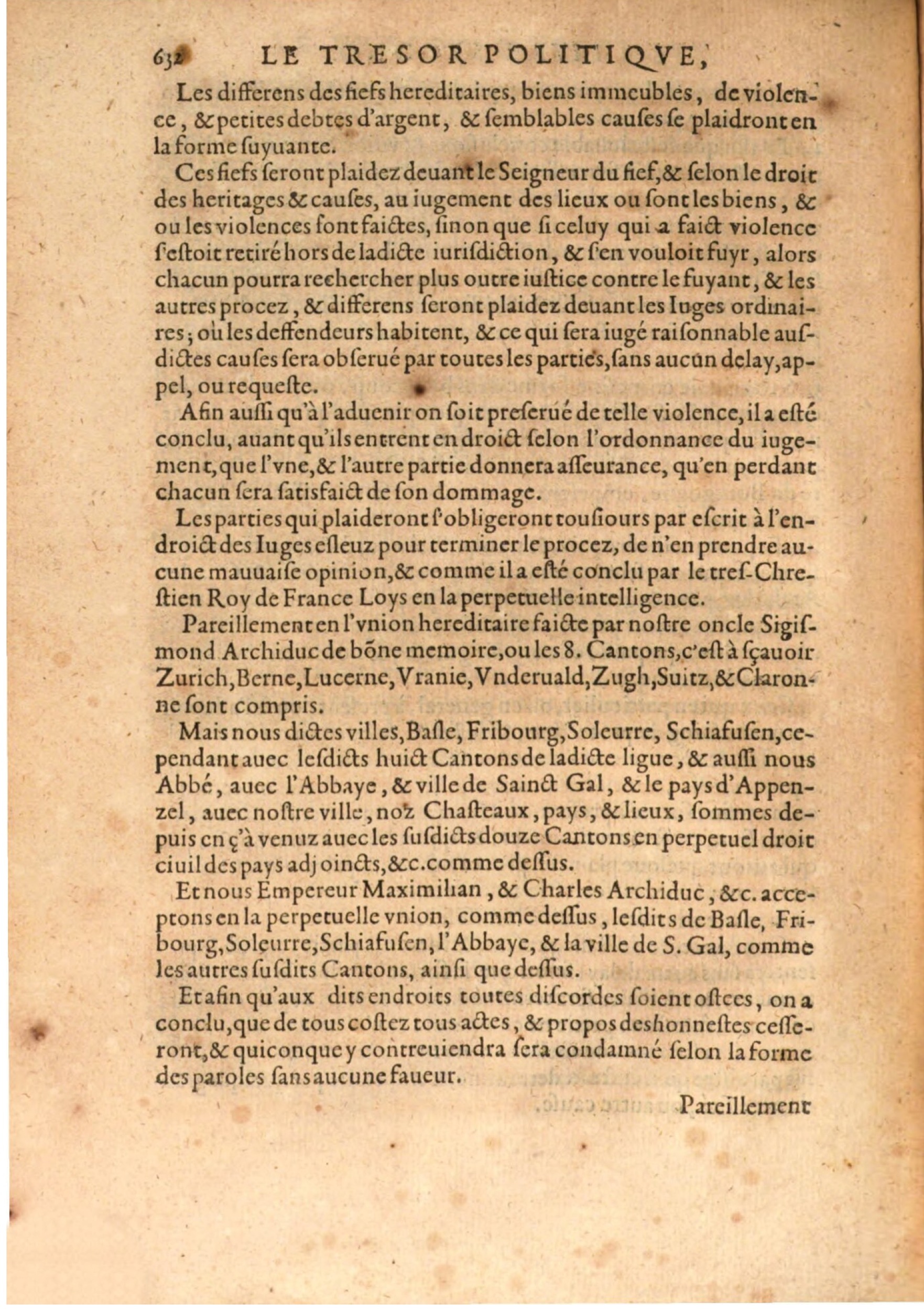 1608 - Nicolas Du Fossé - Trésor politique - BSB Munich
