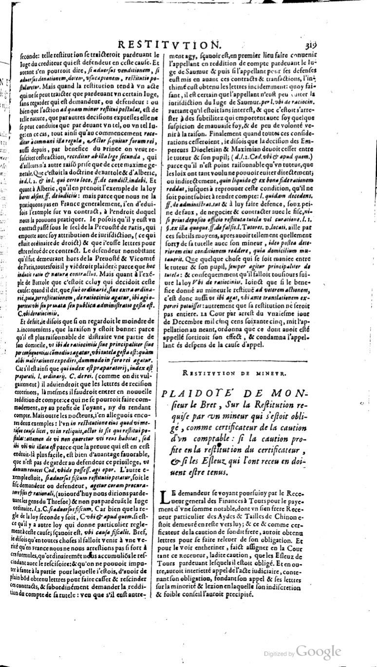 1629 - Veuve Nicolas Buon - Trésor du droit français (21754 T. 3) - BM Lyon