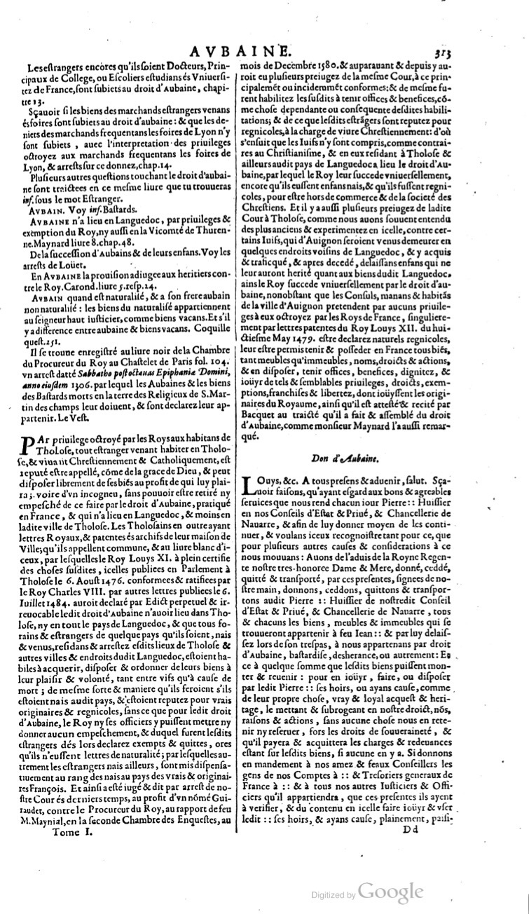 1629 - Veuve Nicolas Buon - Trésor du droit français (21754 T. 1) - BM Lyon