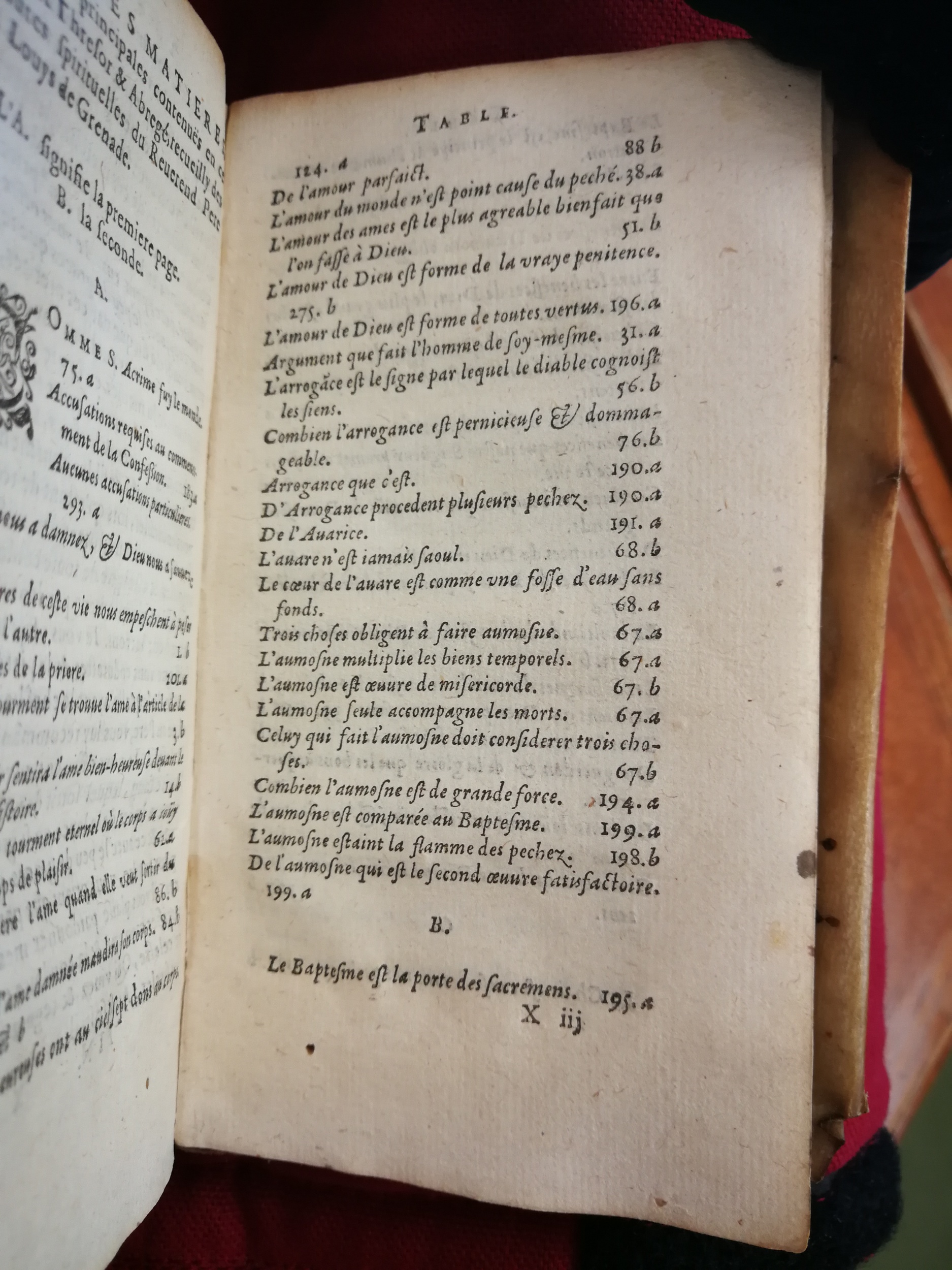 1596 - Guillaume Chaudière - Trésor de toutes les œuvres spirituelles du révérend Père F. Louis de Grenade - BM Tours