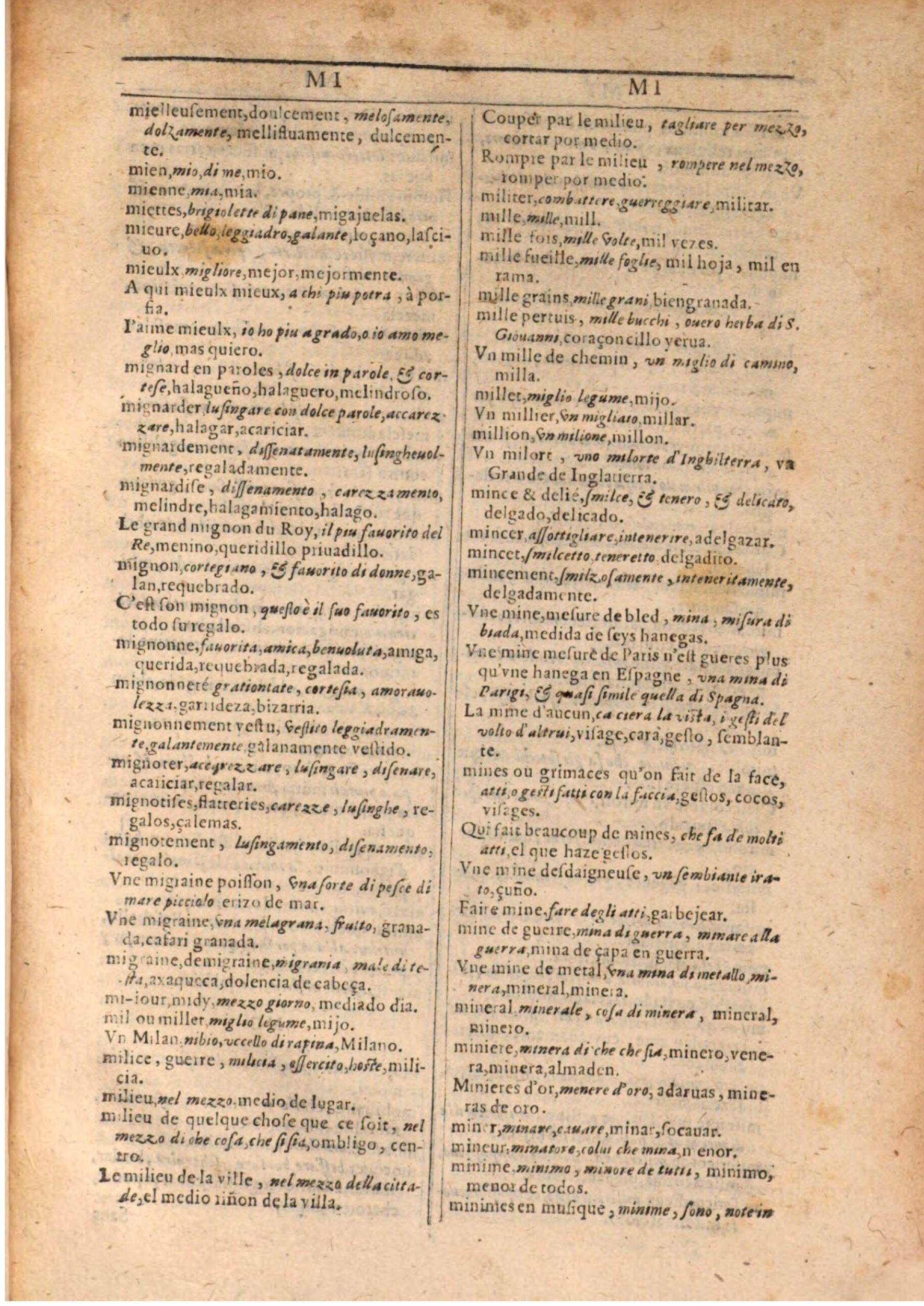 1609 - Philippe Albert et Alexandre Pernet - Trésor des trois langues française, italienne et espagnole (Seconde partie) - BSB Munich 1609 - Philippe Albert et Alexandre Pernet - Trésor des trois langues française, italienne et espagnole (Seconde partie) - BSB Munich