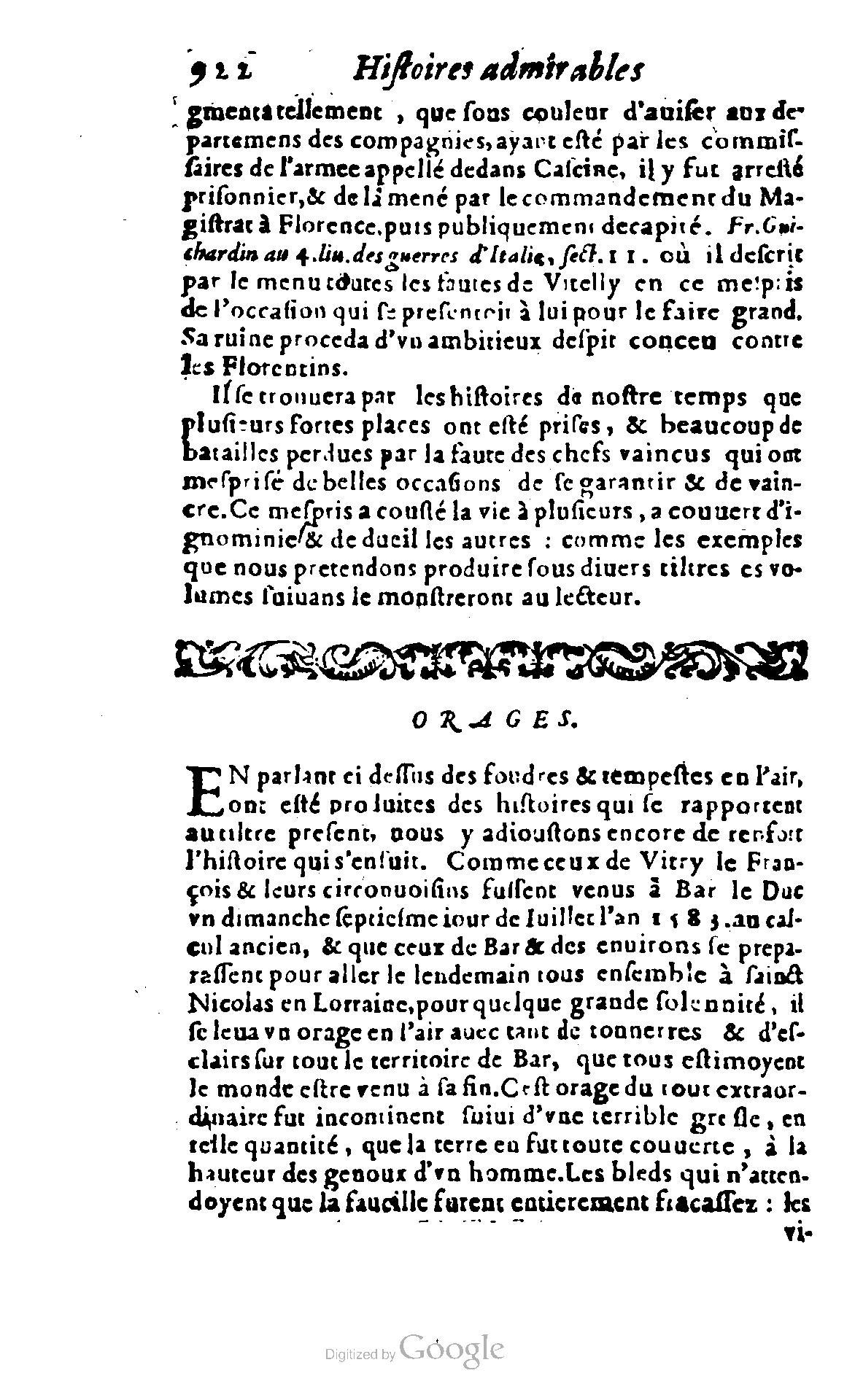 1620 - Samuel Crespin - Trésor d’histoires admirables et mémorables - BCU Lausanne