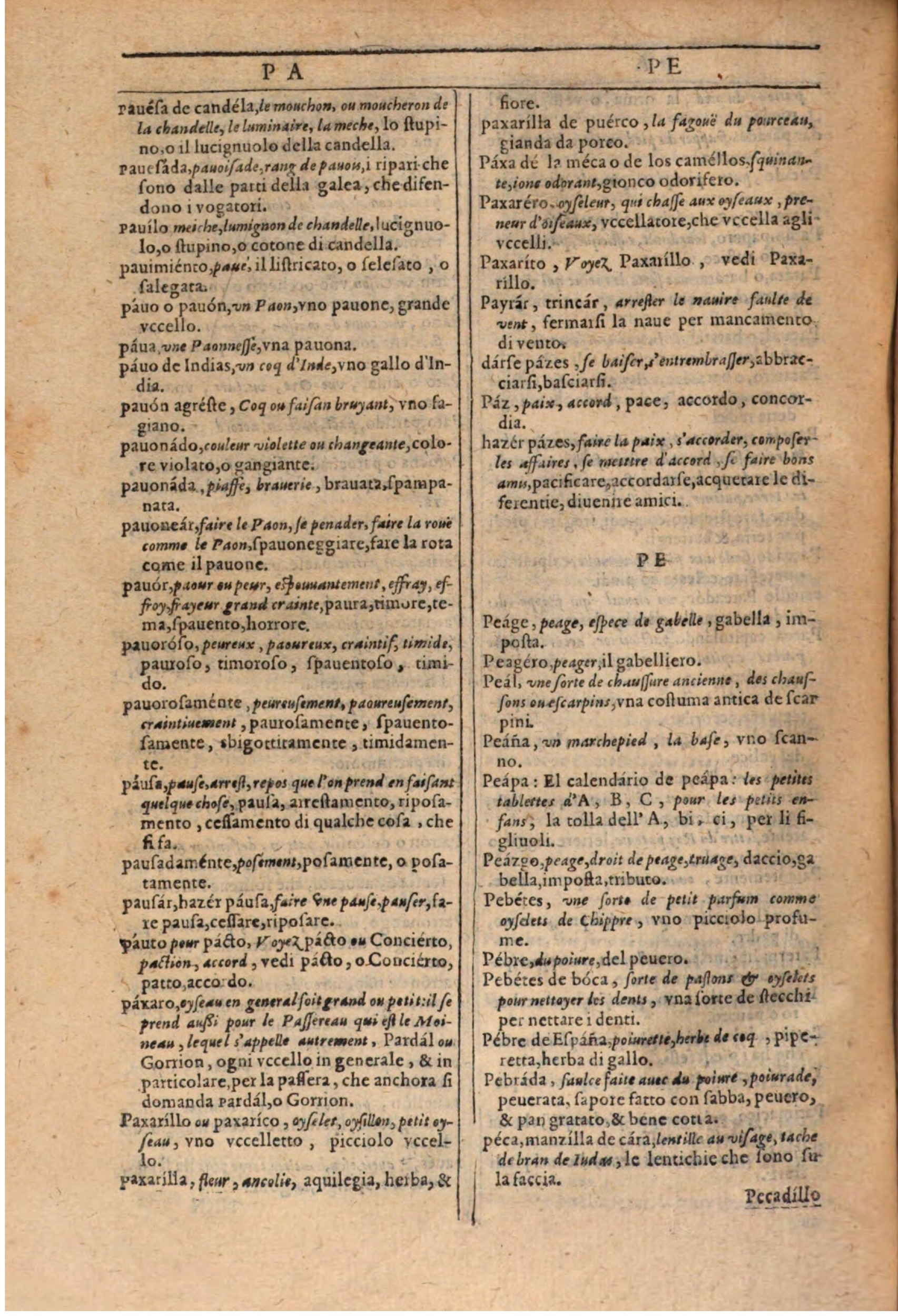 1609 - Philippe Albert et Alexandre Pernet - Trésor des trois langues française, italienne et espagnole (Première partie) - BSB Munich 1609 - Philippe Albert et Alexandre Pernet - Trésor des trois langues française, italienne et espagnole (Première partie) - BSB Munich