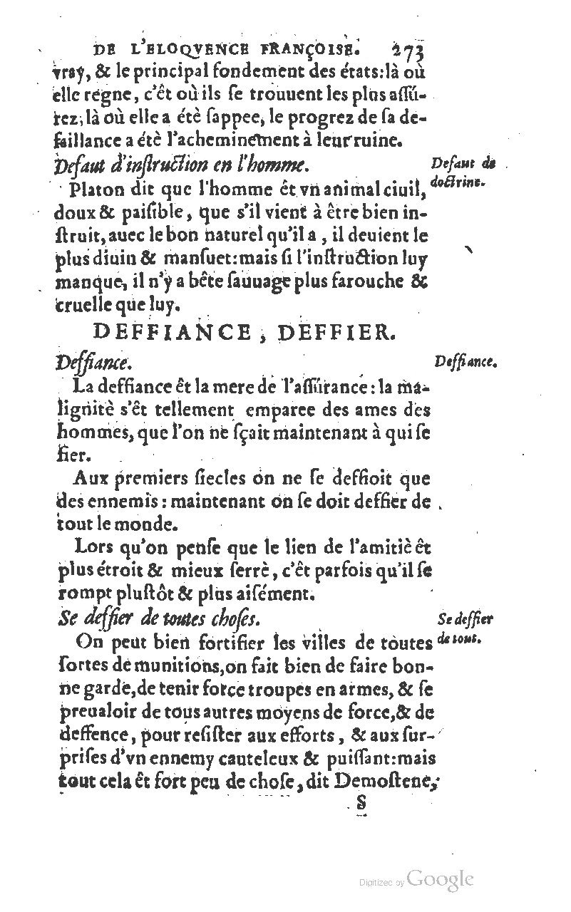 1610 - Louis Coste - Trésor de l’éloquence française (Seconde partie) - BM Lyon