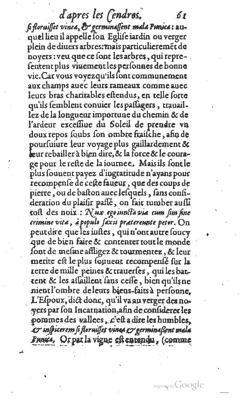 1607 - Nicolas Du Fossé - Trésor quadragésimal - T 01 - BM Lyon