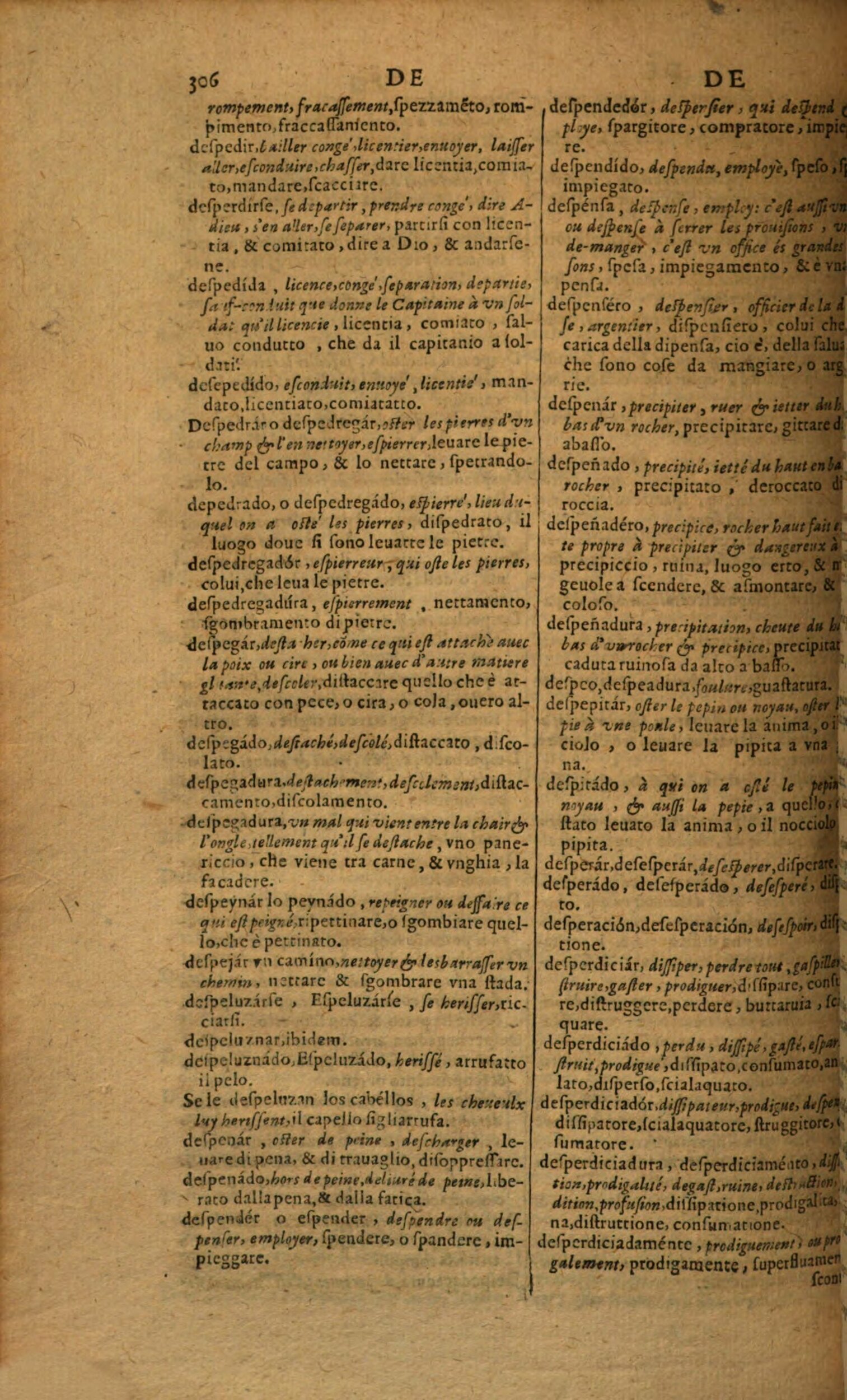 1617 - Samuel Crespin - Trésor des trois langues espagnole, française et italienne (Première partie) - Regensburg