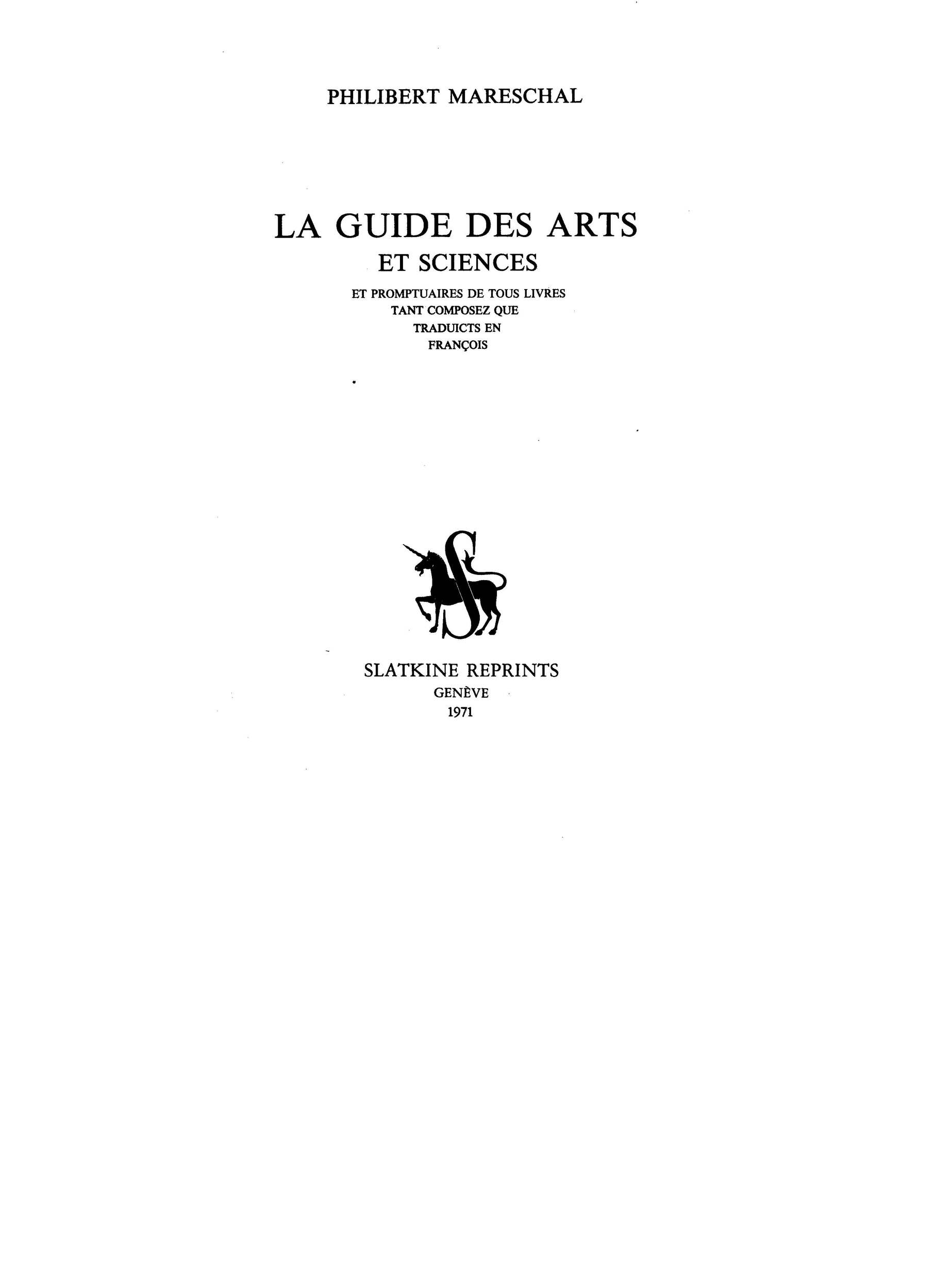 1598 - François Jacquin - La Guide des arts et sciences - BnF
