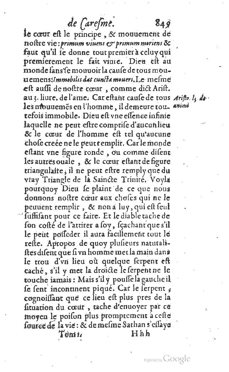 1607 - Nicolas Du Fossé - Trésor quadragésimal - T 01 - BM Lyon