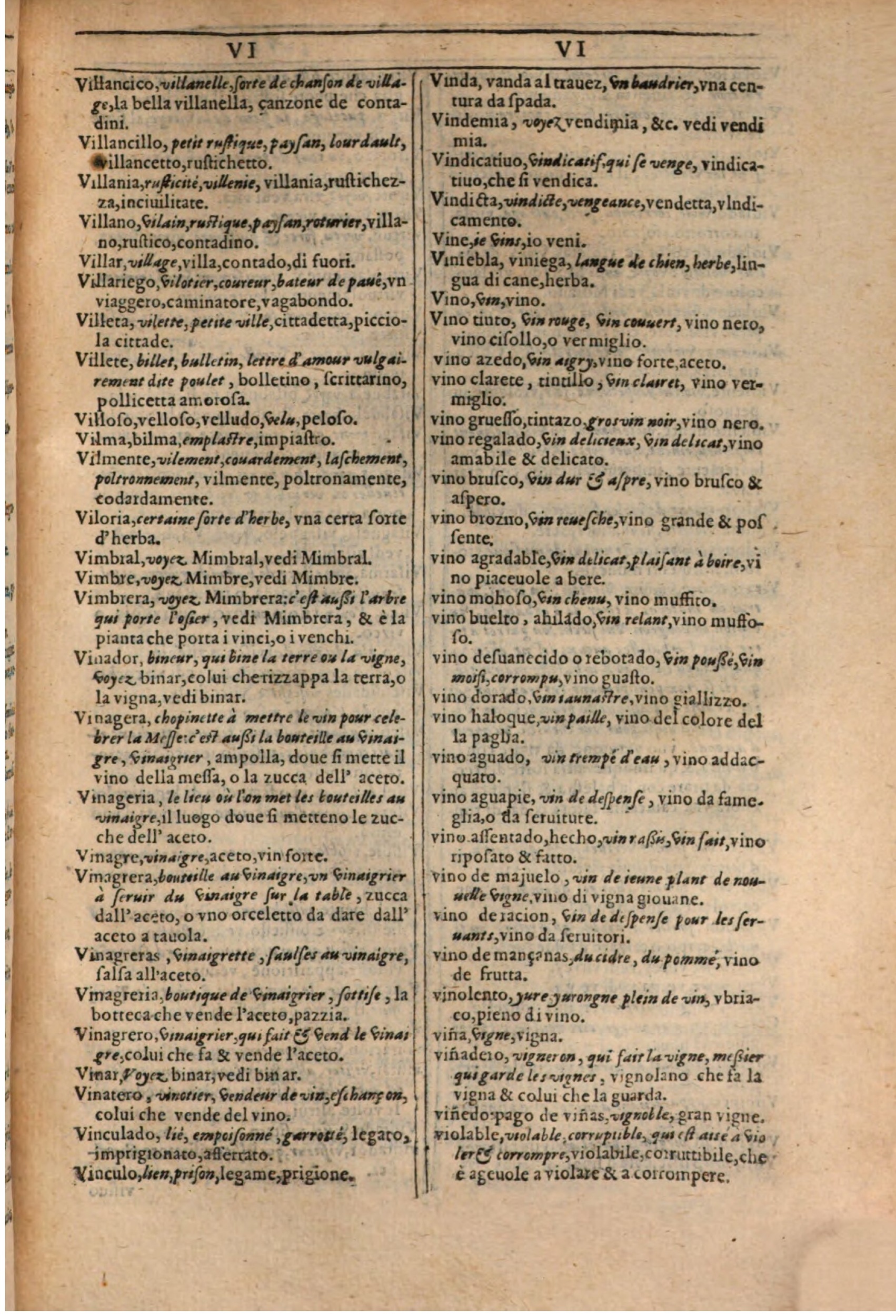 1609 - Philippe Albert et Alexandre Pernet - Trésor des trois langues française, italienne et espagnole (Première partie) - BSB Munich
