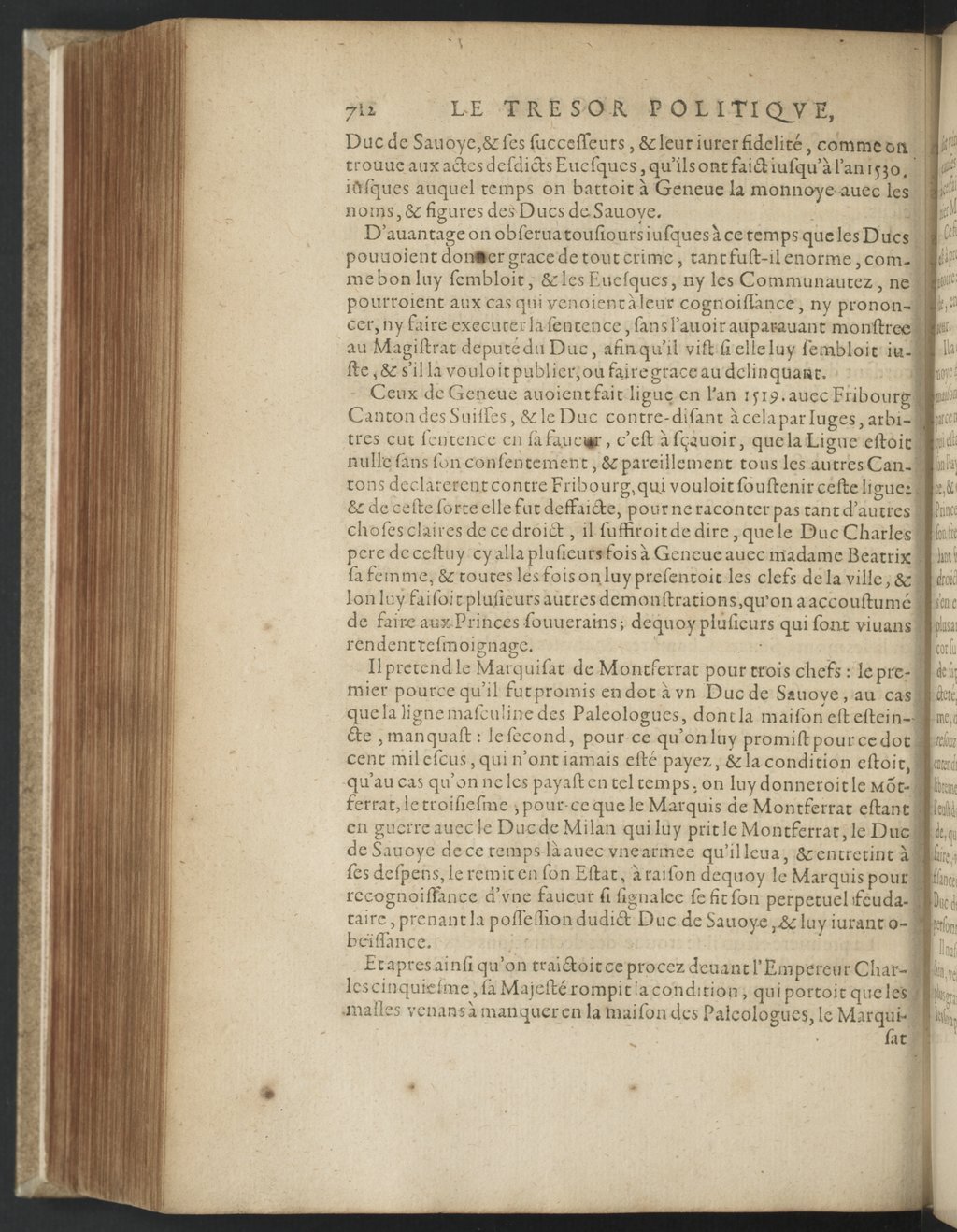 1608 - Nicolas Du Fossé - Trésor politique - BnF Tolbiac