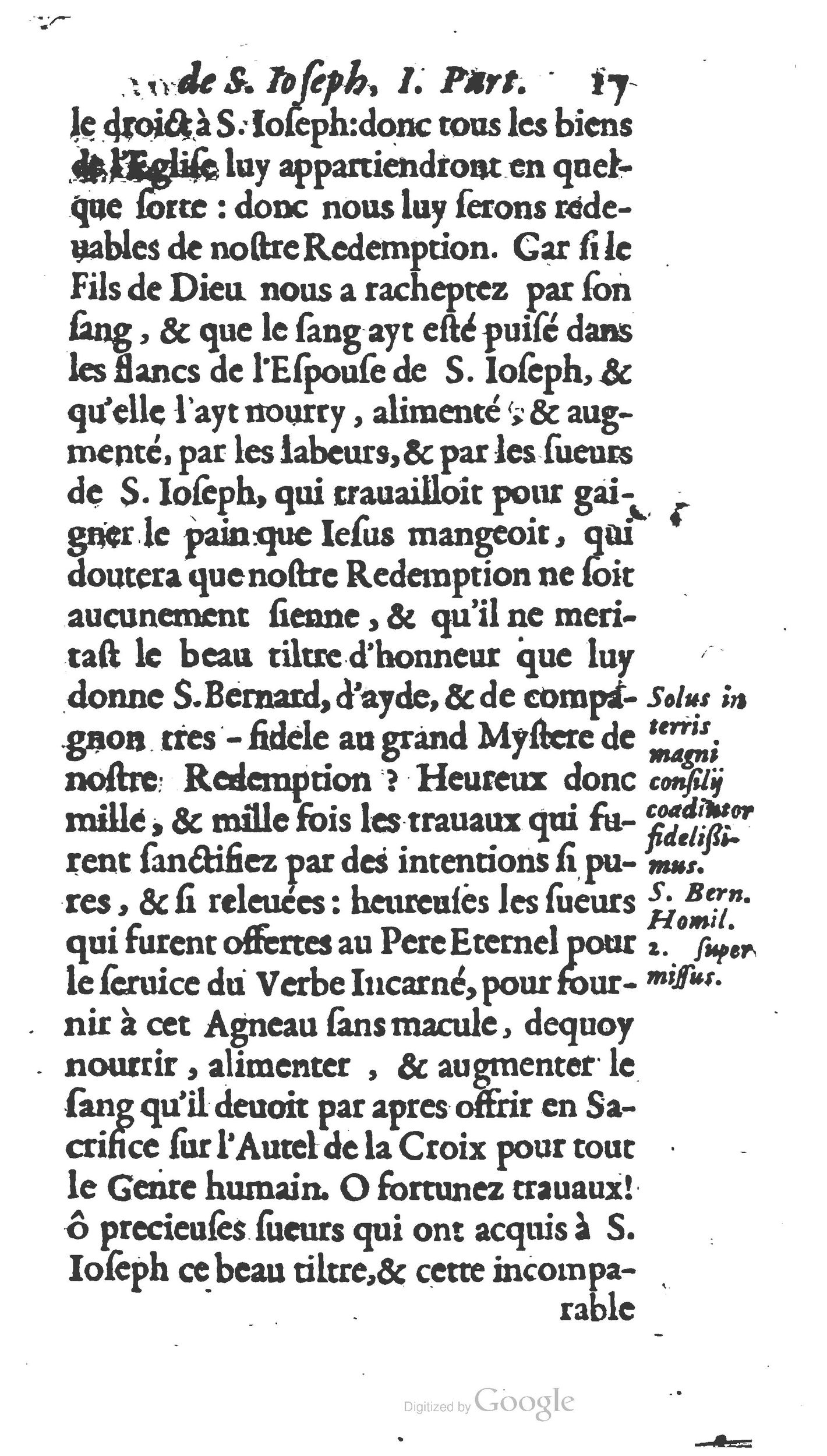 1654 - Antoine Jullieron - Trésor inestimable de Saint-Joseph - BM Lyon