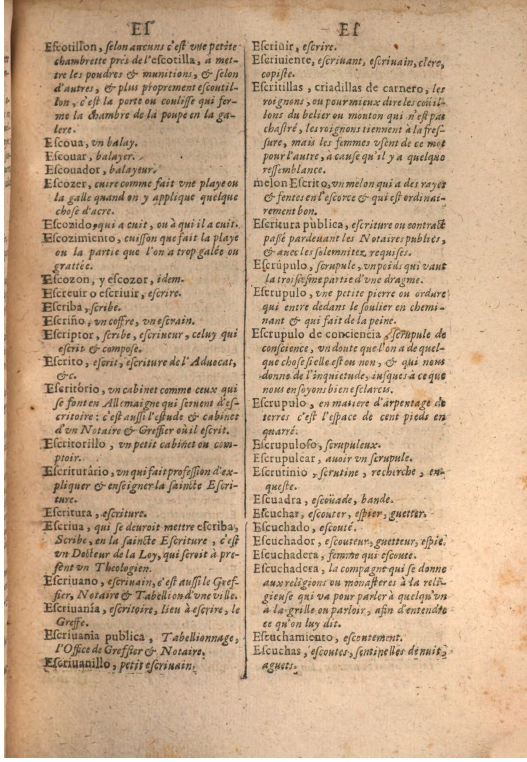 1645 - A. de Sommaville et A. Courbé - Trésor des deux langues espagnole et française - BSB Munich 1645 - A. de Sommaville et A. Courbé - Trésor des deux langues espagnole et française - BSB Munich